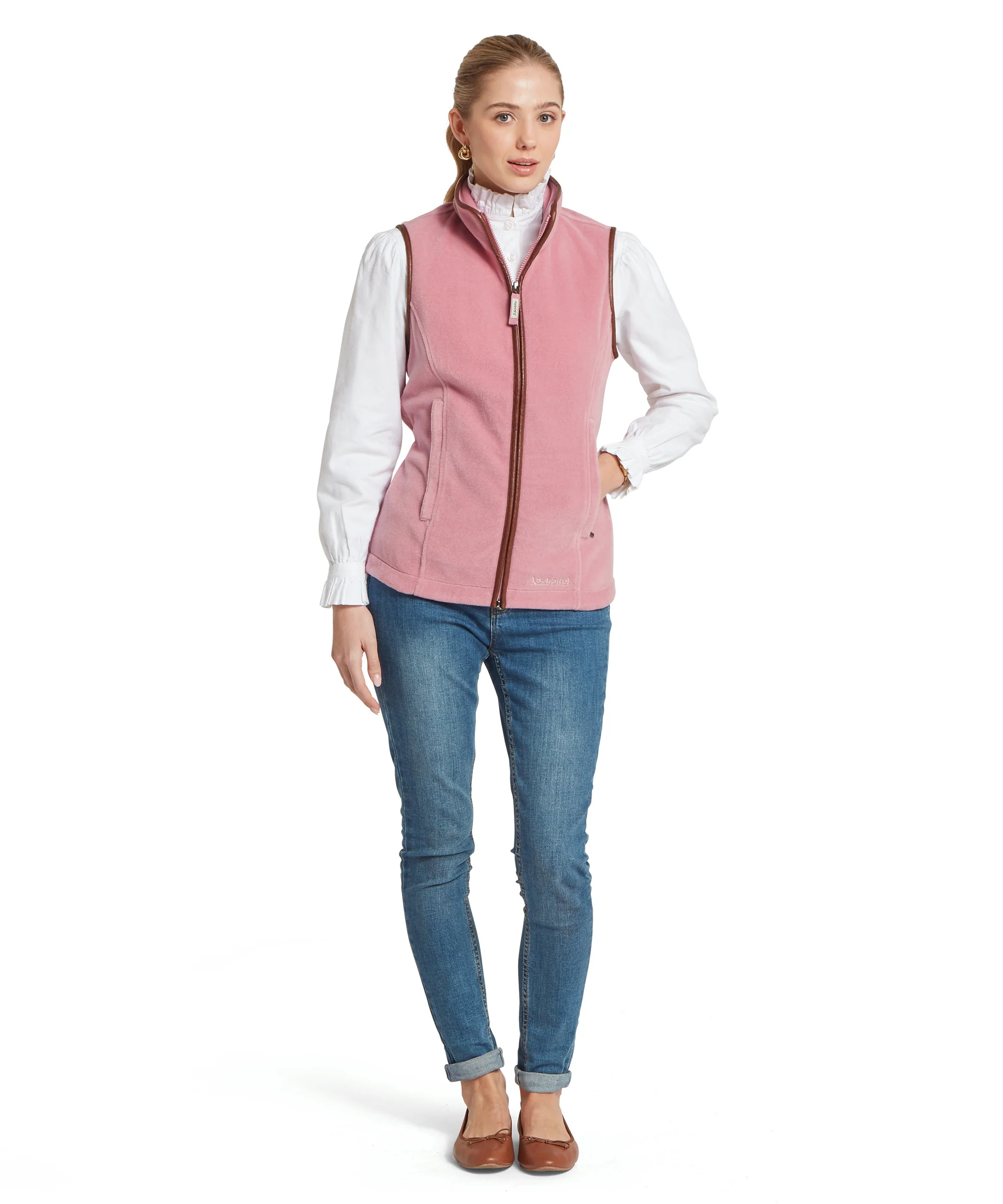 Lyndon Fleece Gilet - Antique Rose - Image 3