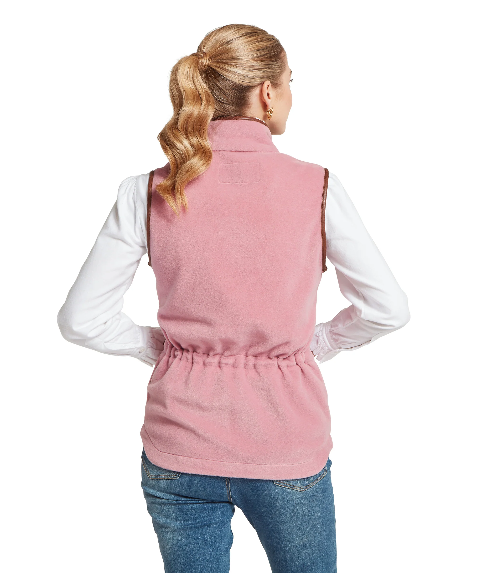 Lyndon Fleece Gilet - Antique Rose - Image 5