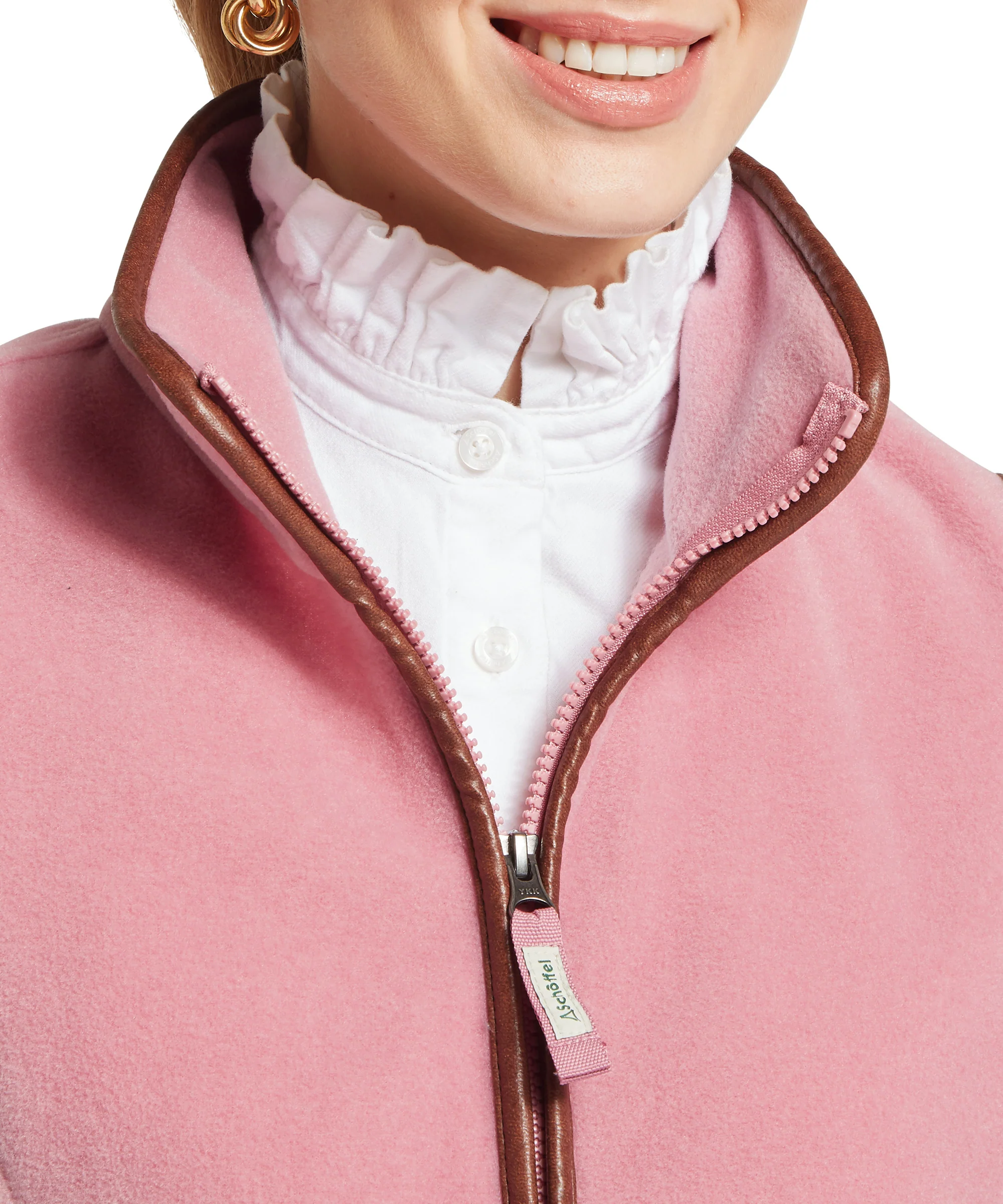 Lyndon Fleece Gilet - Antique Rose - Image 7