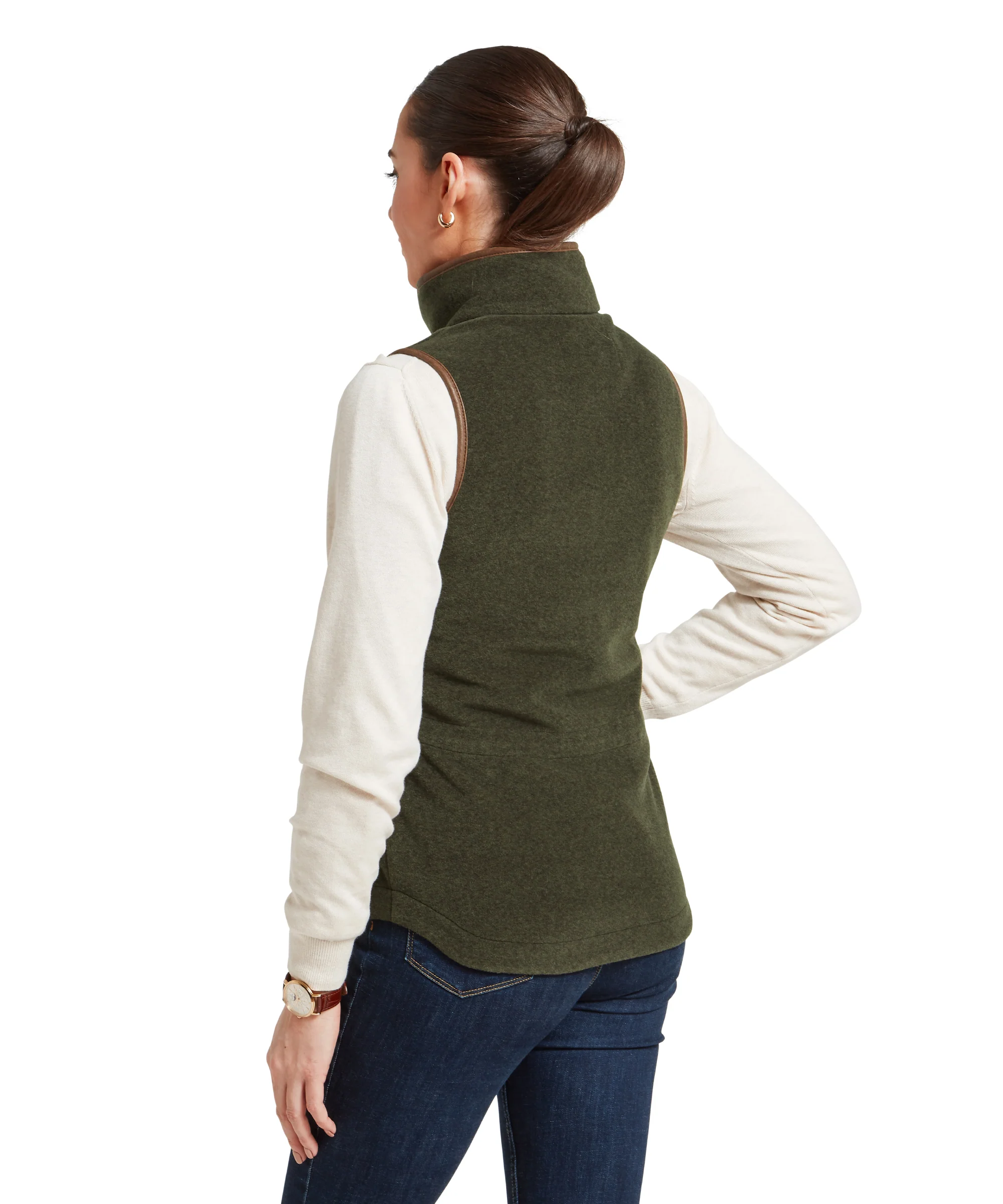 Lyndon Fleece Gilet - Dark Olive - Image 6