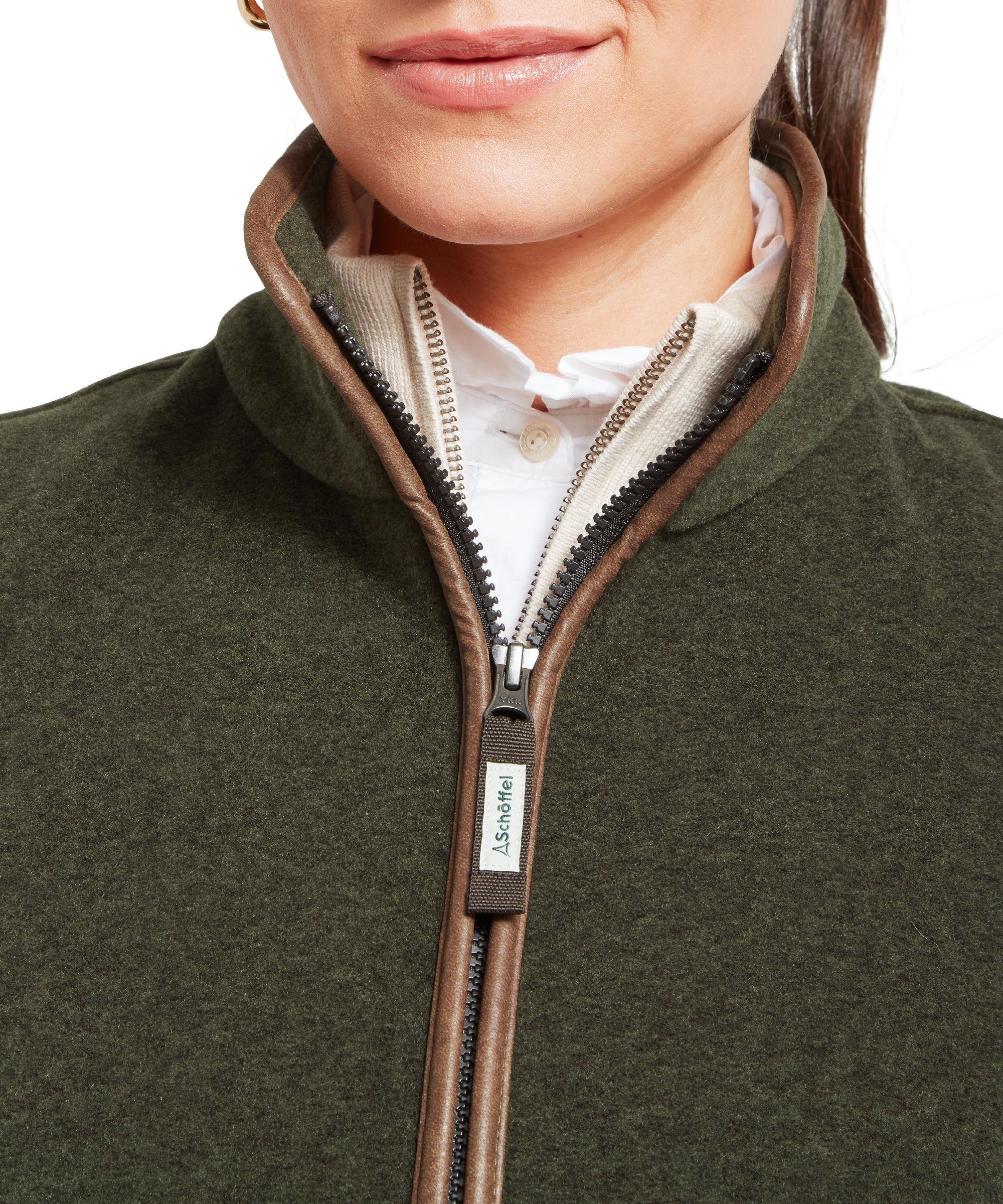 Lyndon Fleece Gilet - Dark Olive - Image 8