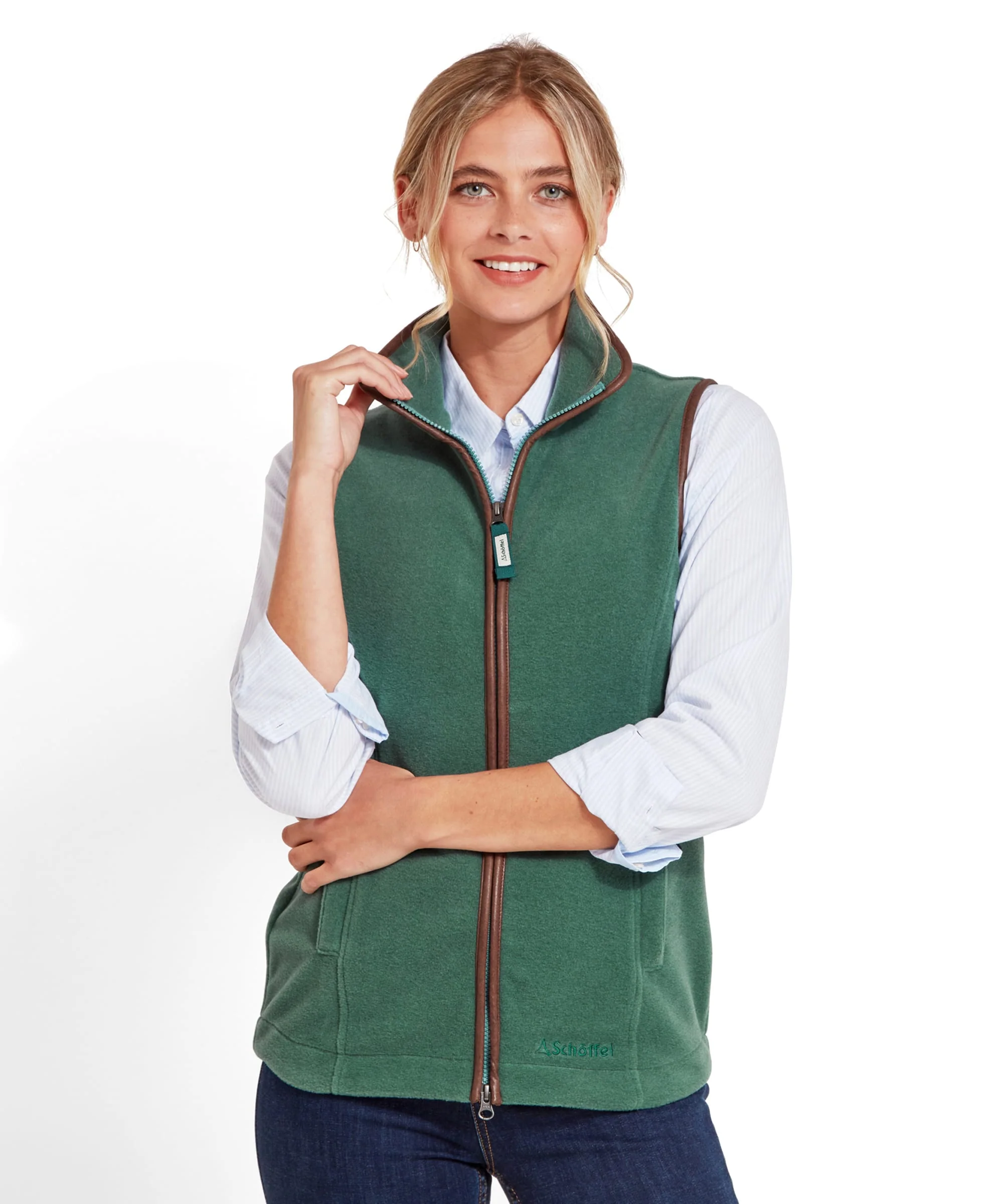 Lyndon Fleece Gilet - Duck Egg - Image 2