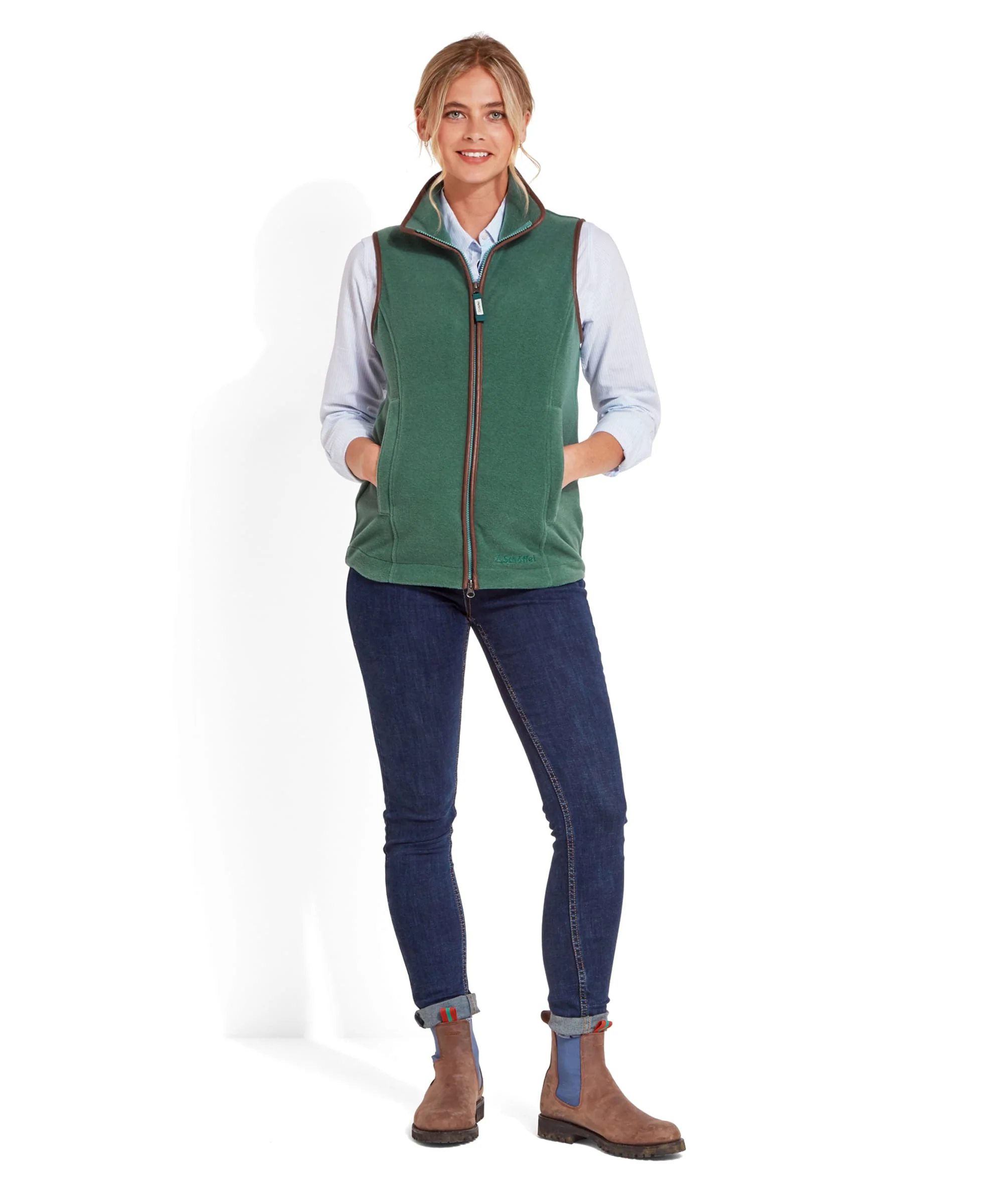 Lyndon Fleece Gilet - Duck Egg - Image 3
