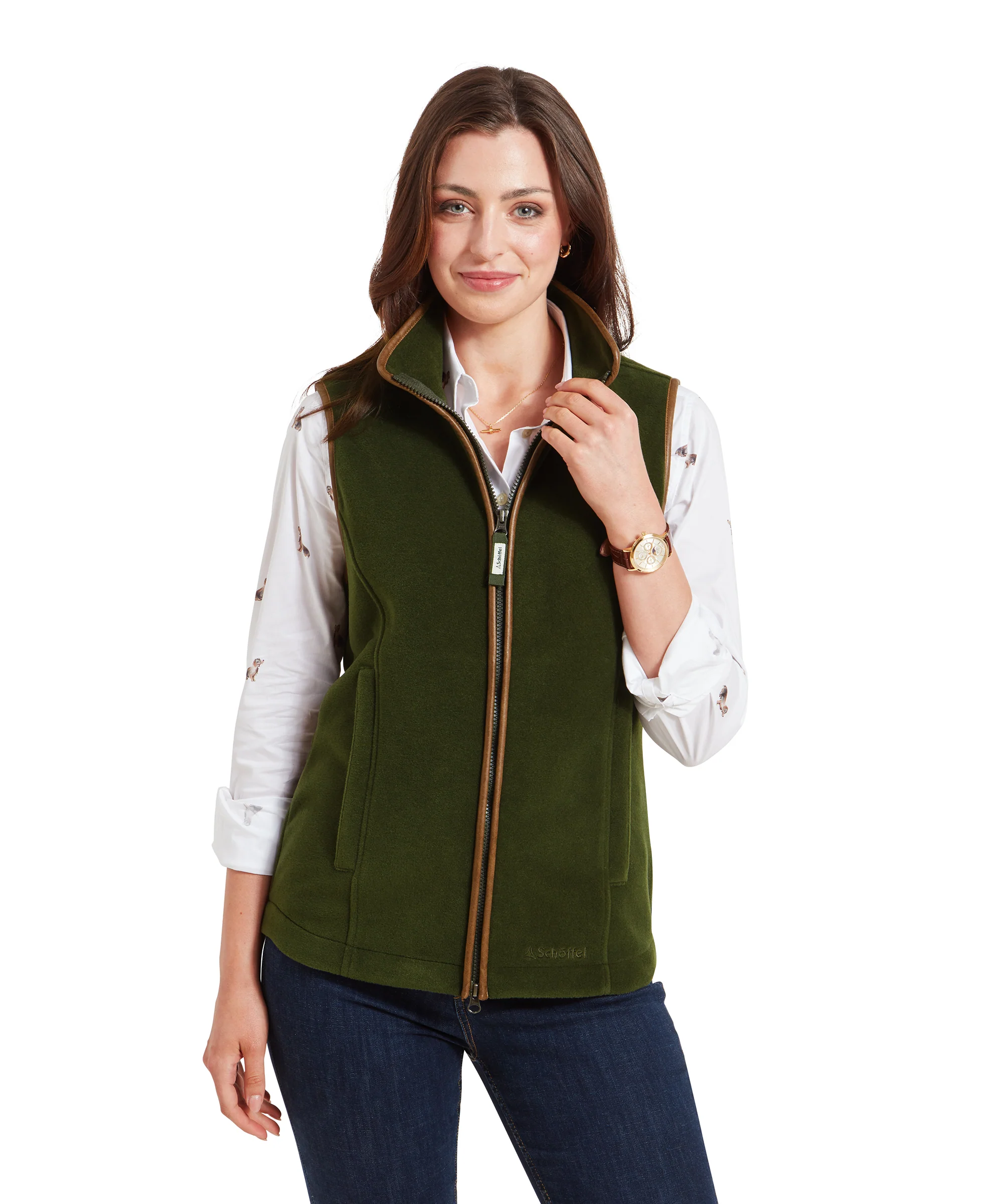 Lyndon Fleece Gilet - Forest - Image 2