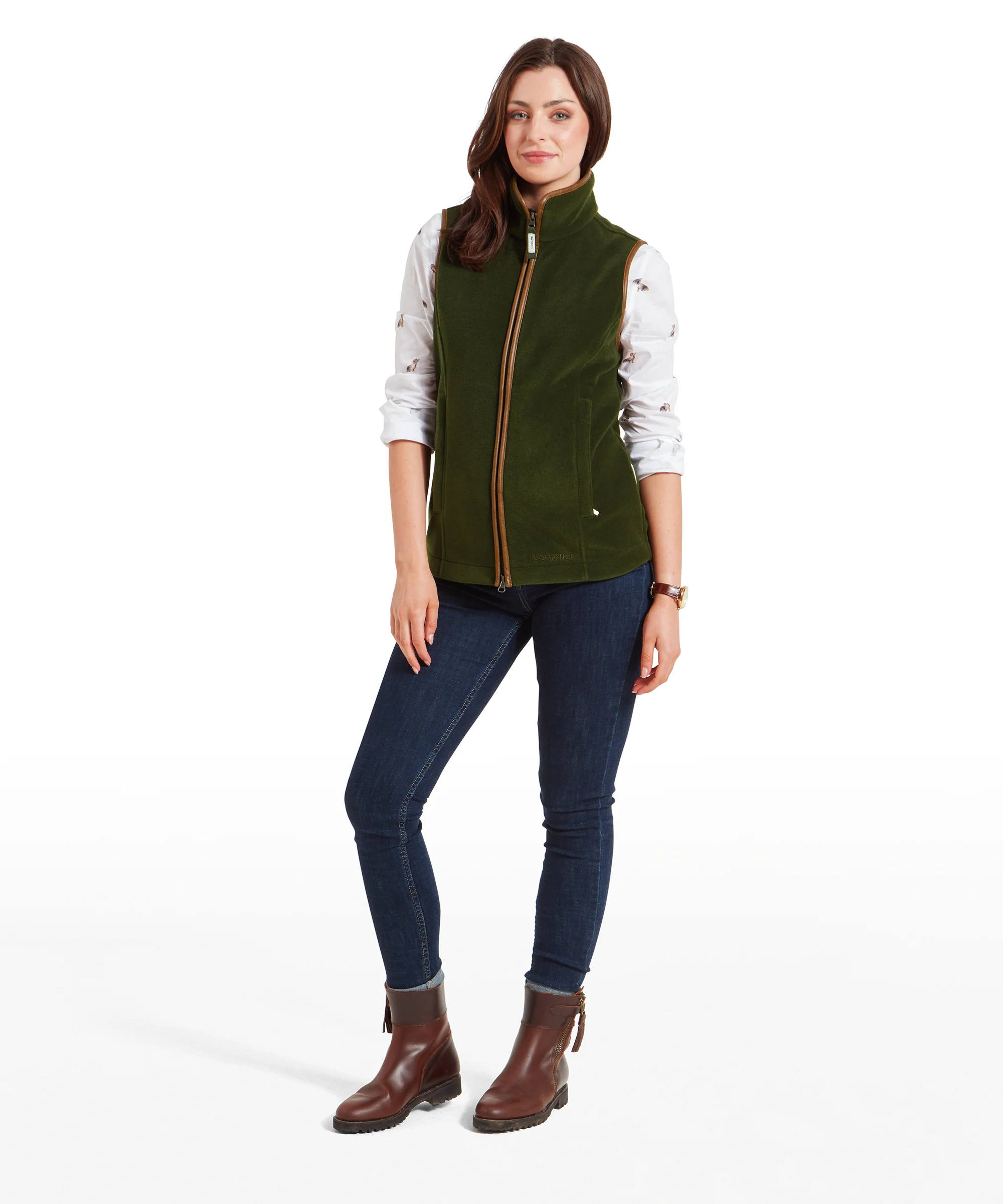 Lyndon Fleece Gilet - Forest - Image 3