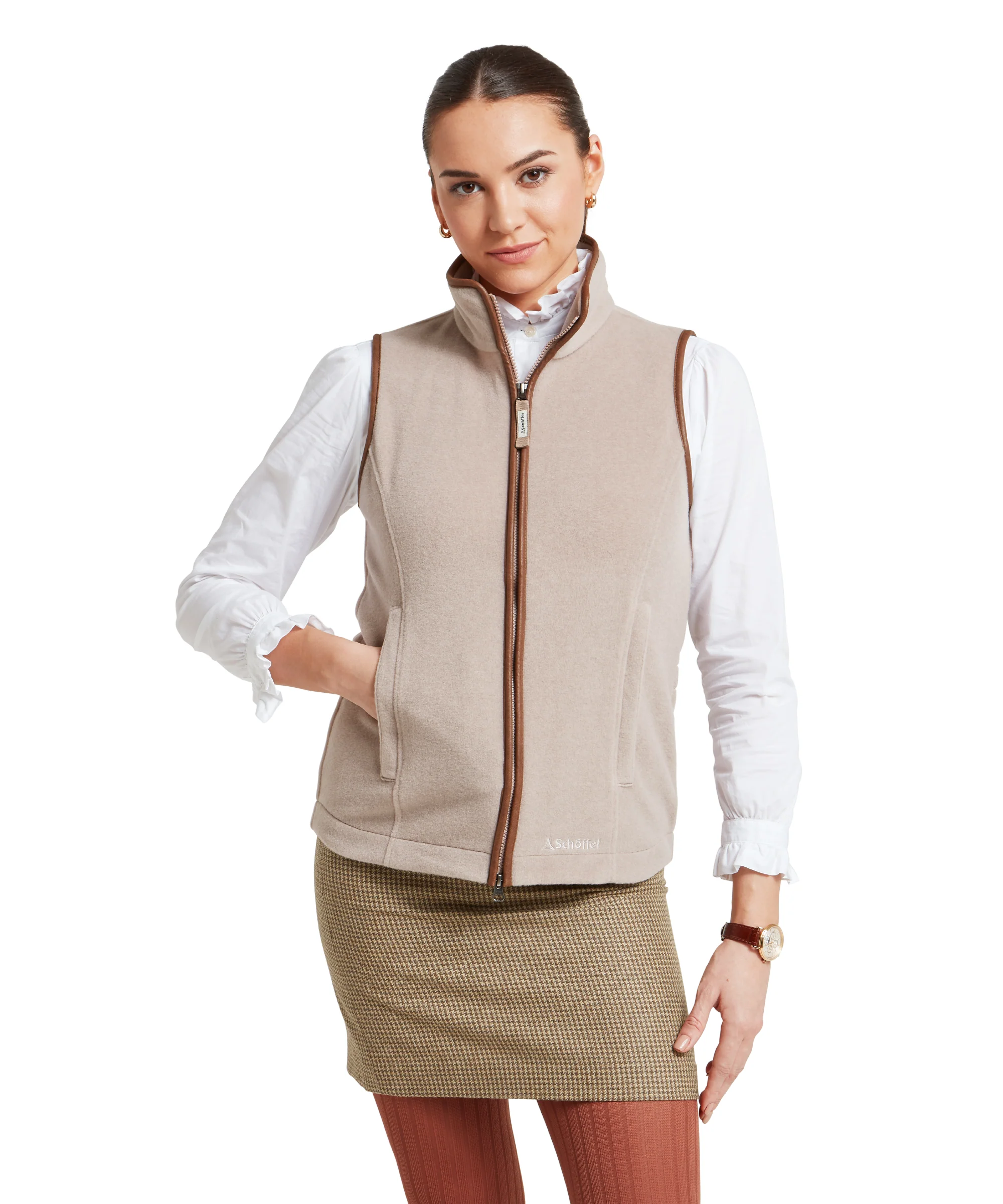 Lyndon Fleece Gilet - Mushroom - Image 2