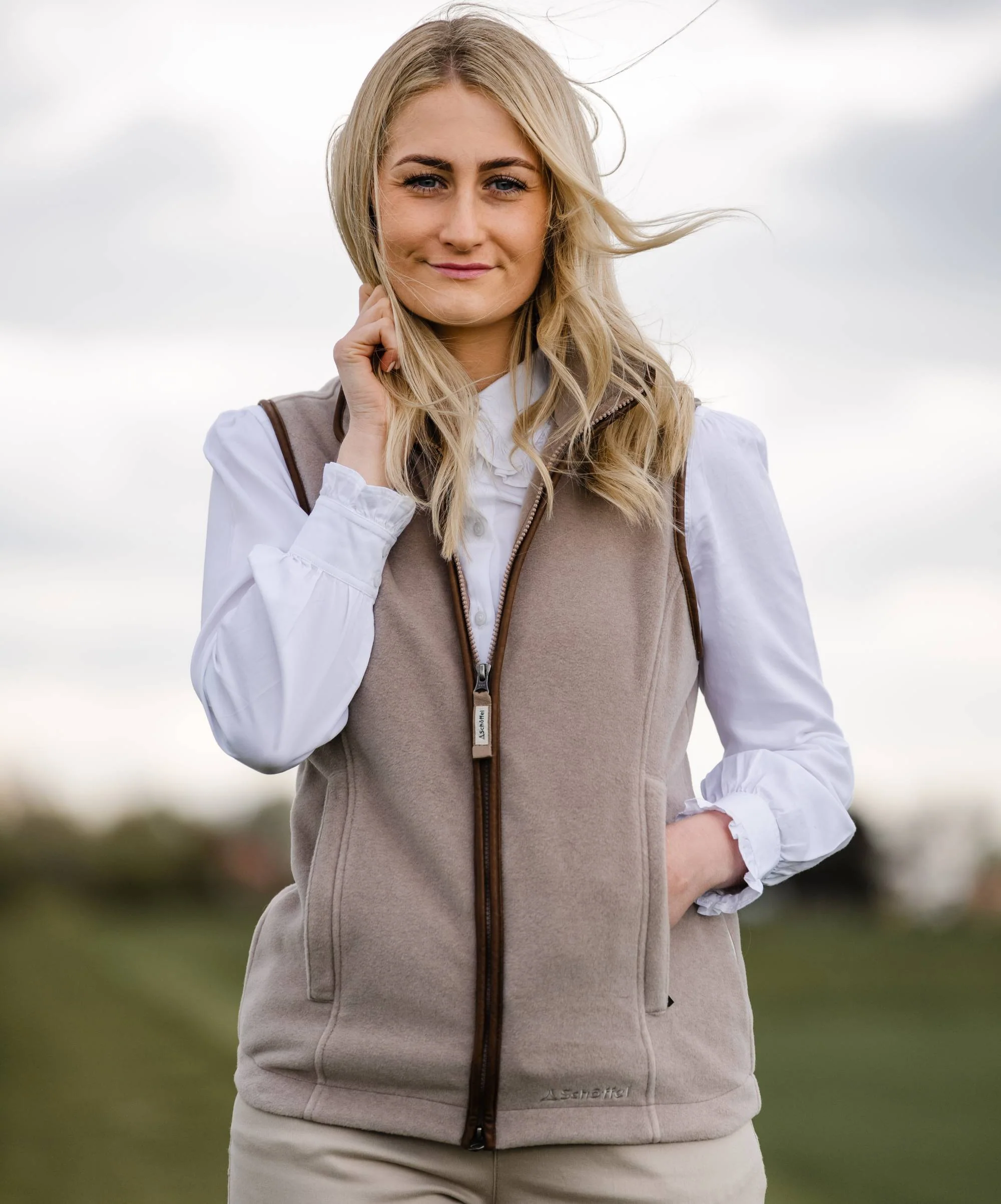 Lyndon Fleece Gilet - Mushroom - Image 3