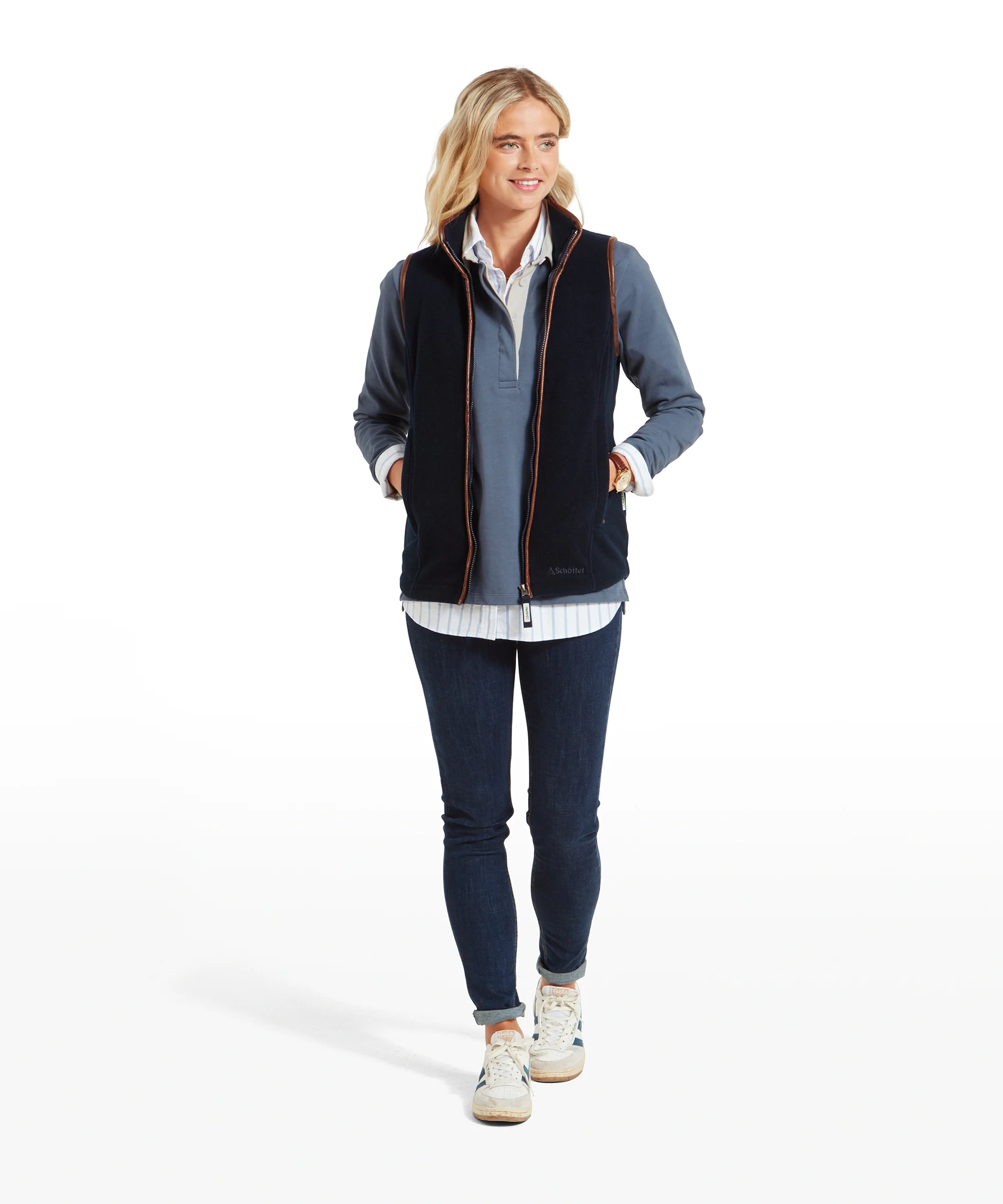 Lyndon Fleece Gilet - Navy - Image 10
