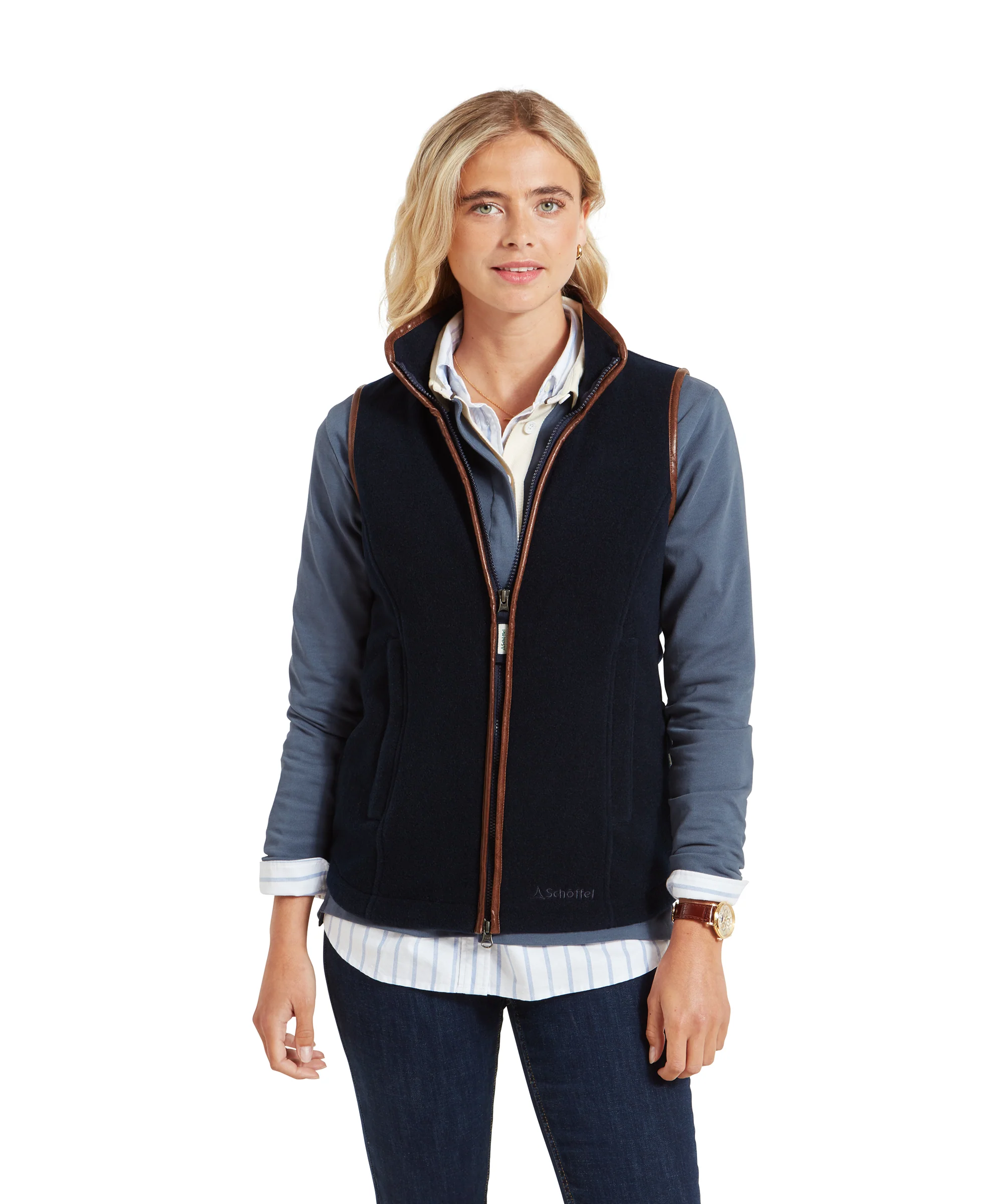 Lyndon Fleece Gilet - Navy - Image 3