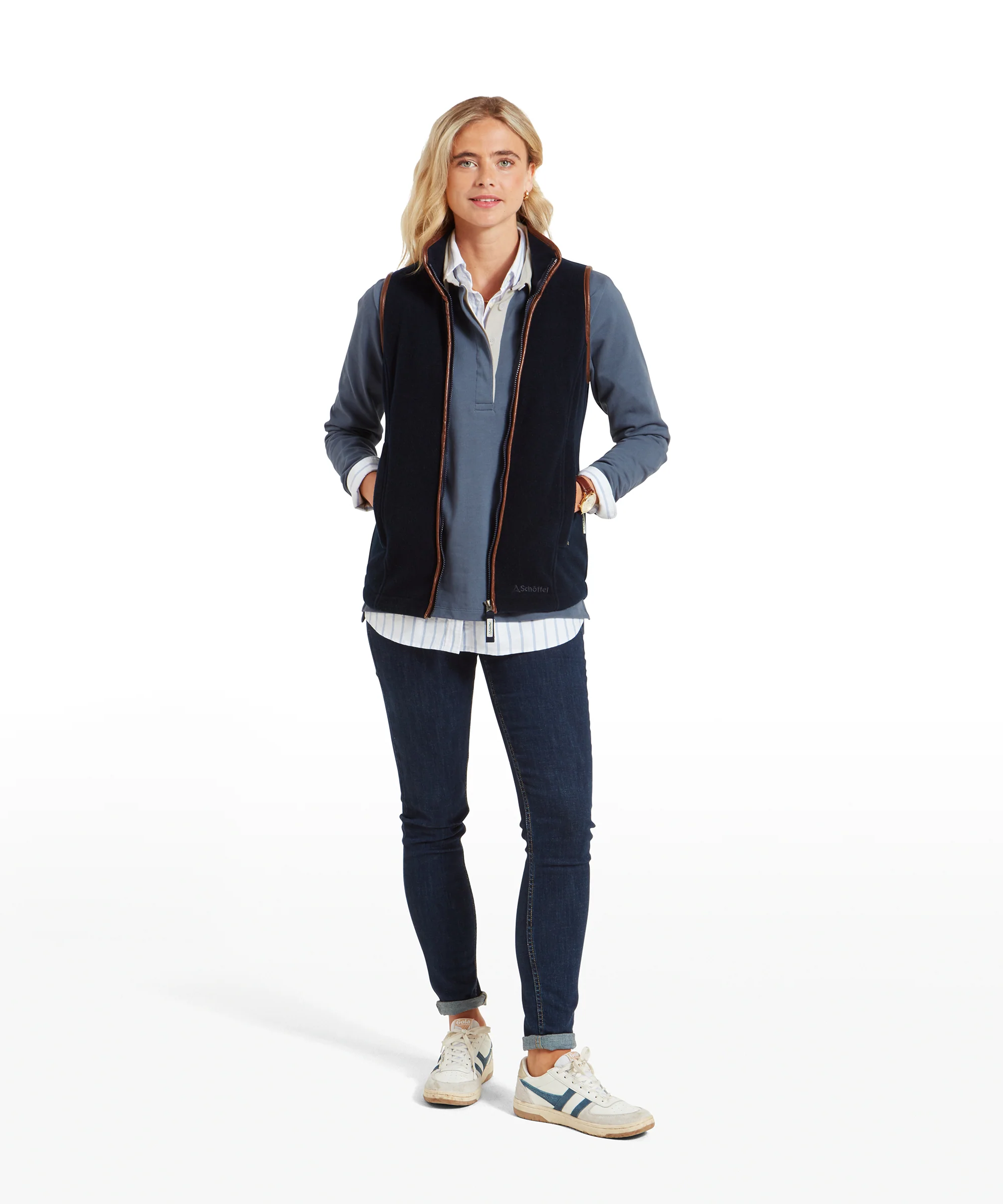 Lyndon Fleece Gilet - Navy - Image 4