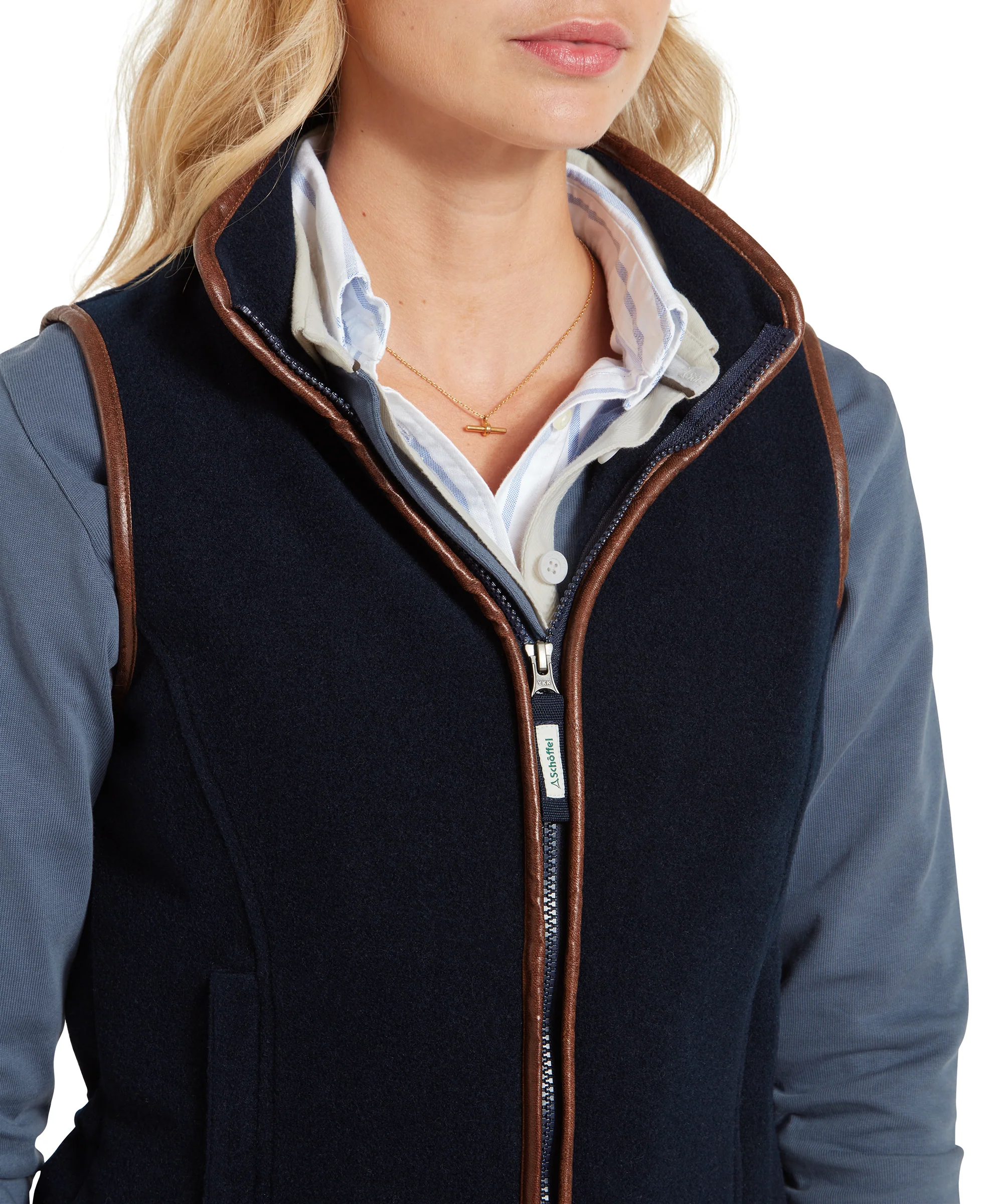 Lyndon Fleece Gilet - Navy - Image 7