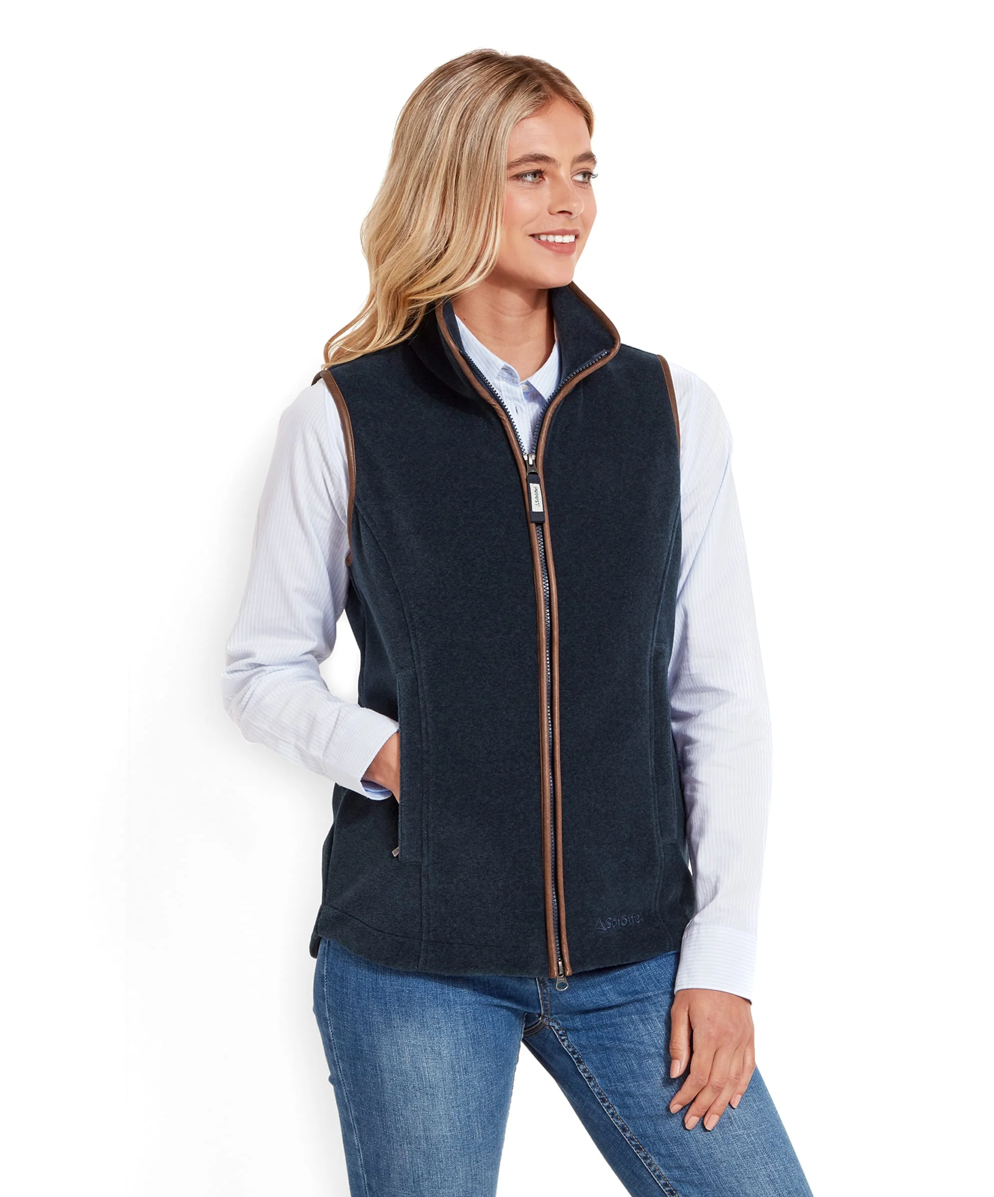 Lyndon Fleece Gilet - Petrol Blue - Image 2