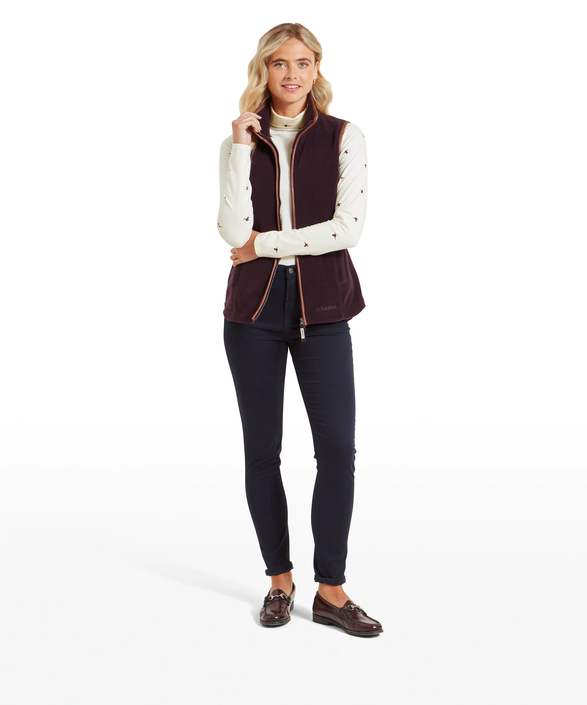 Lyndon Fleece Gilet - Port - Image 3