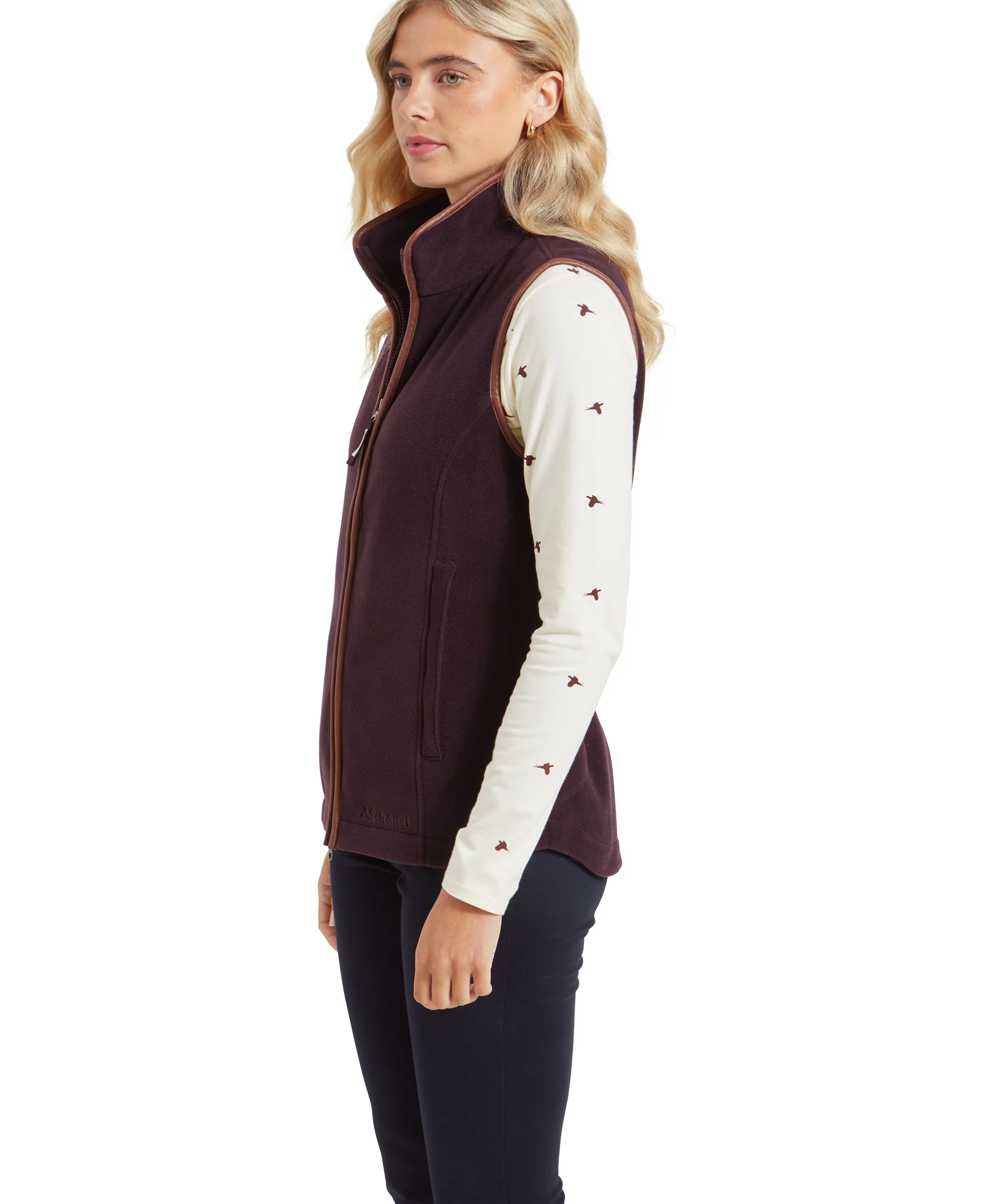Lyndon Fleece Gilet - Port - Image 4