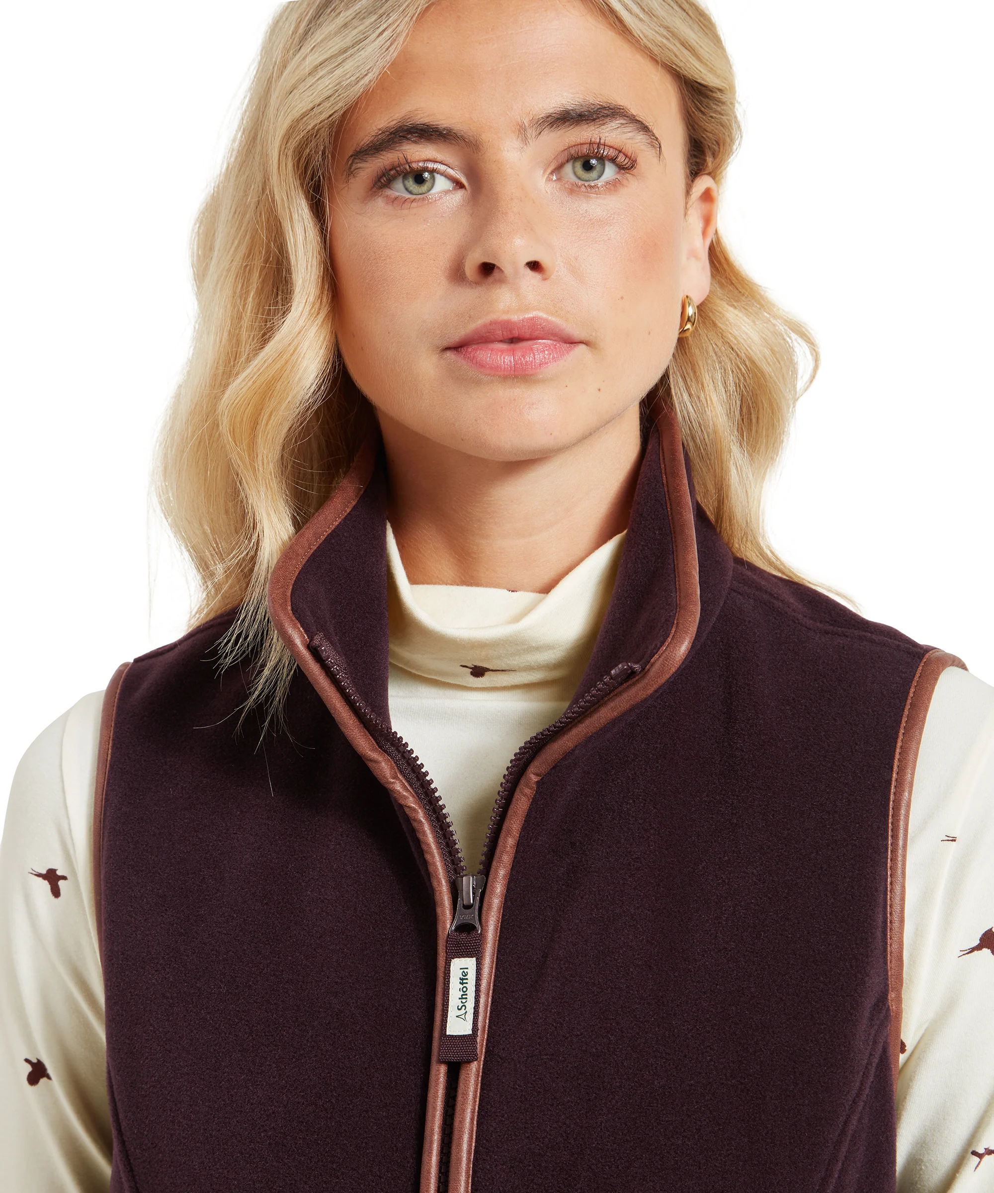 Lyndon Fleece Gilet - Port - Image 7