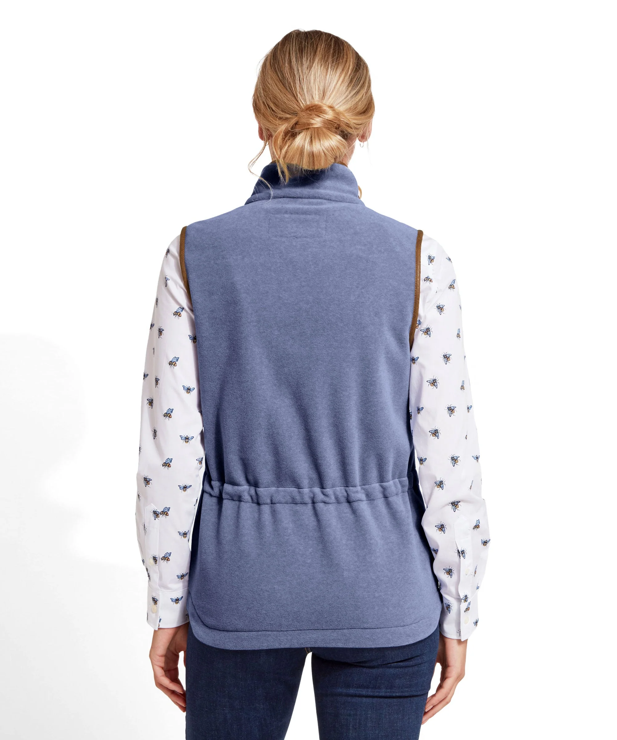 Lyndon Fleece Gilet - Stone Blue - Image 5