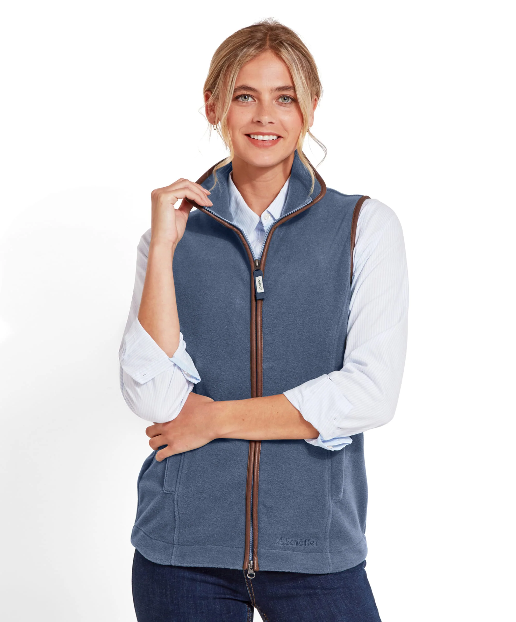 Lyndon Fleece Gilet - Storm Blue - Image 2