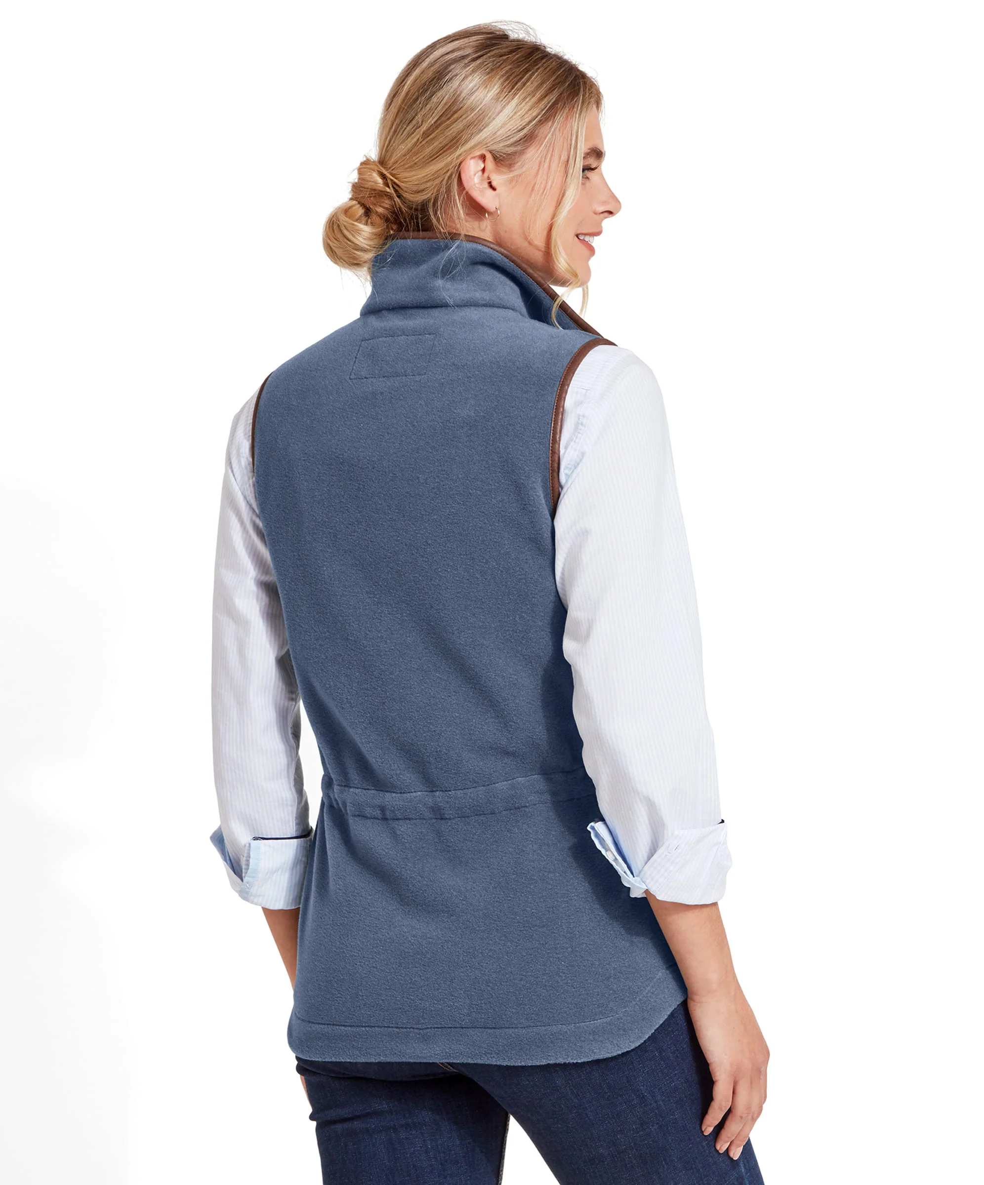 Lyndon Fleece Gilet - Storm Blue - Image 4