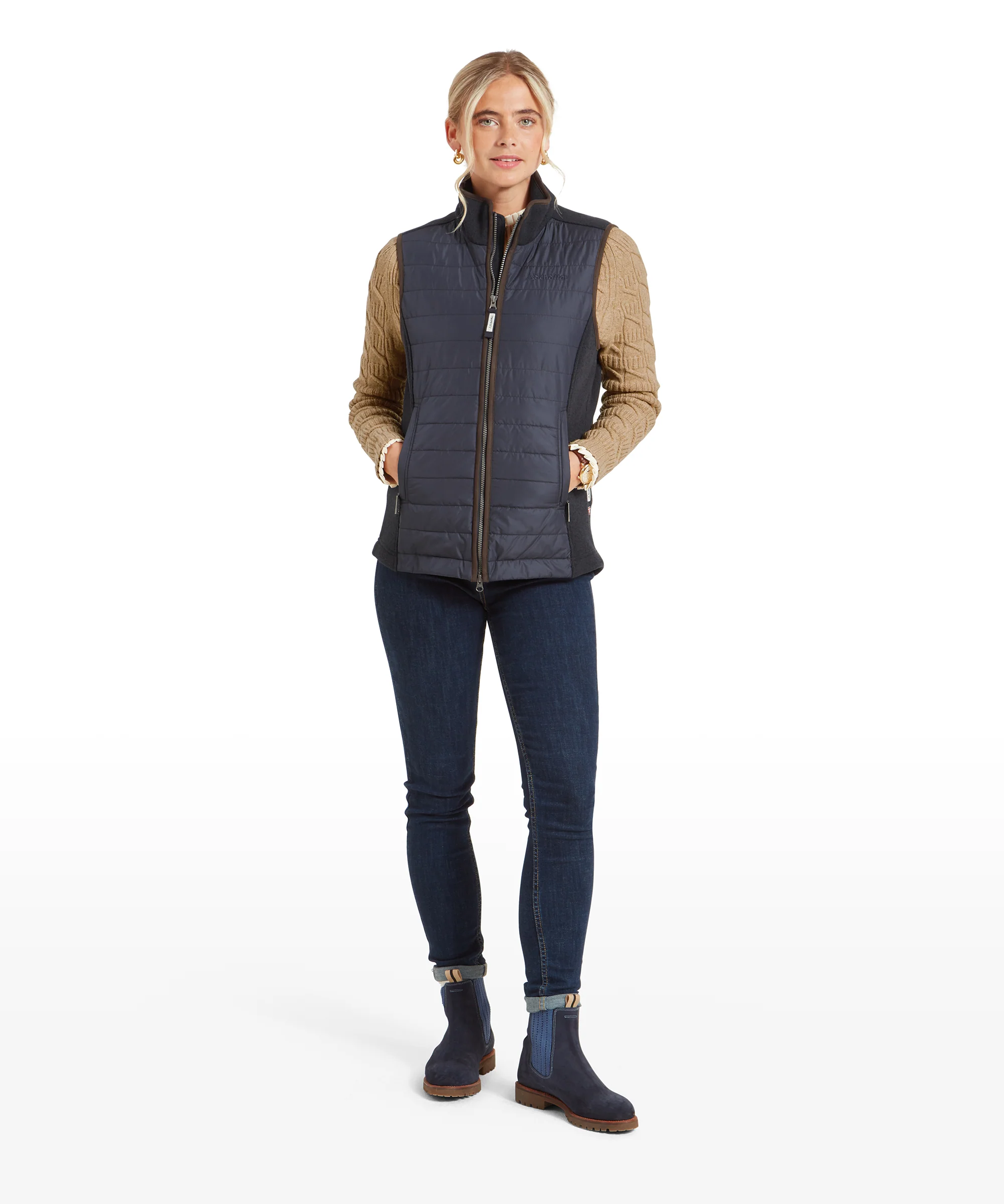 Lyndon Hybrid Gilet - Petrol Blue - Image 3