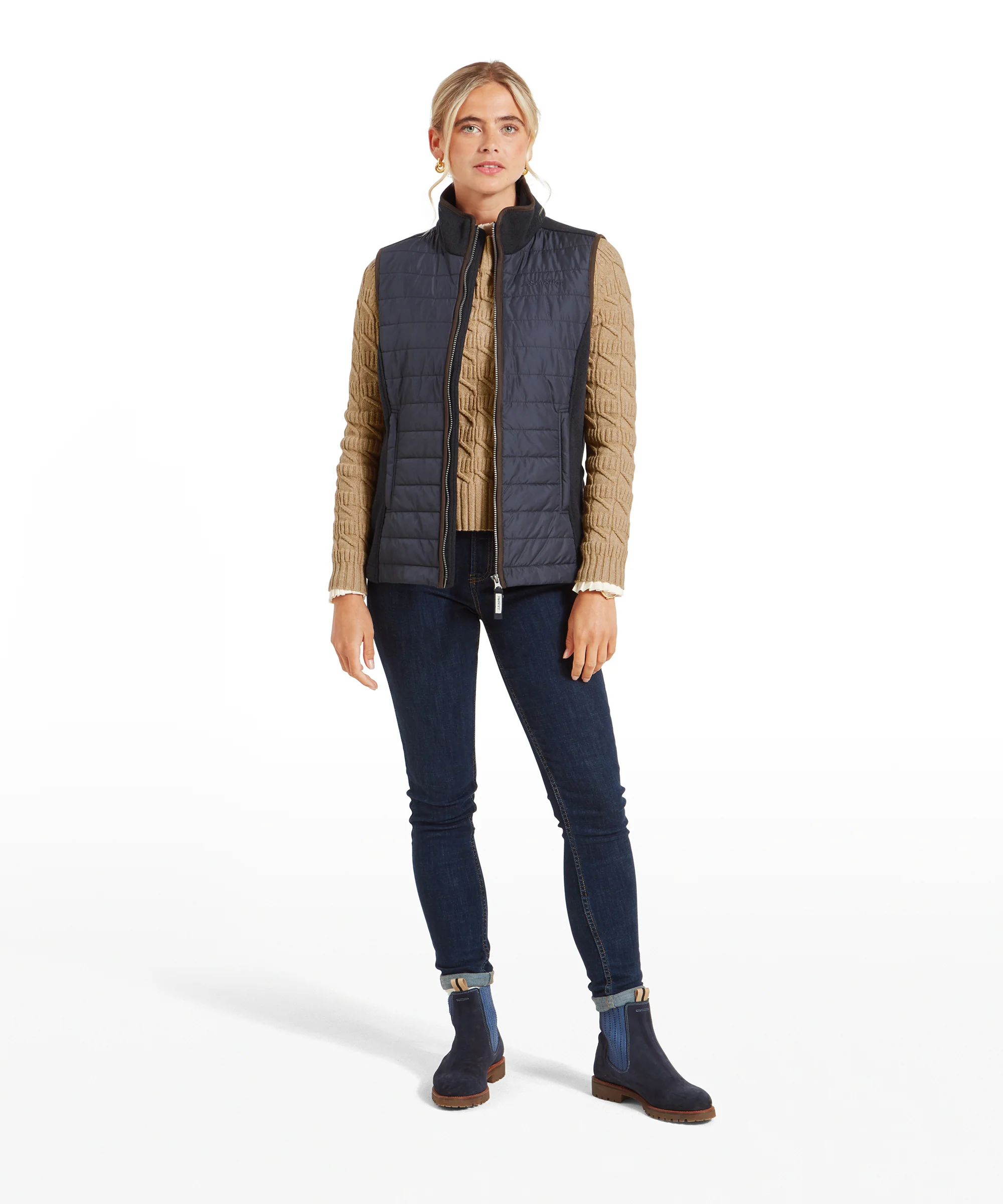 Lyndon Hybrid Gilet - Petrol Blue - Image 8
