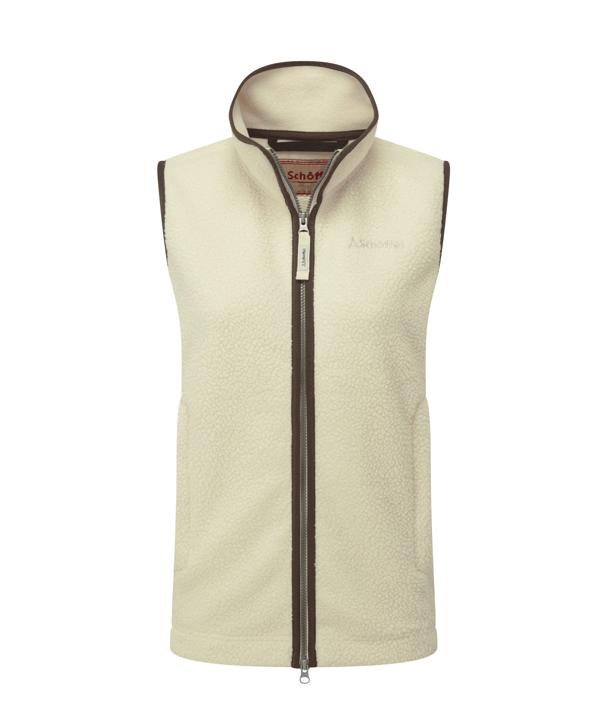 Lyndon Retro Fleece Gilet - Ecru