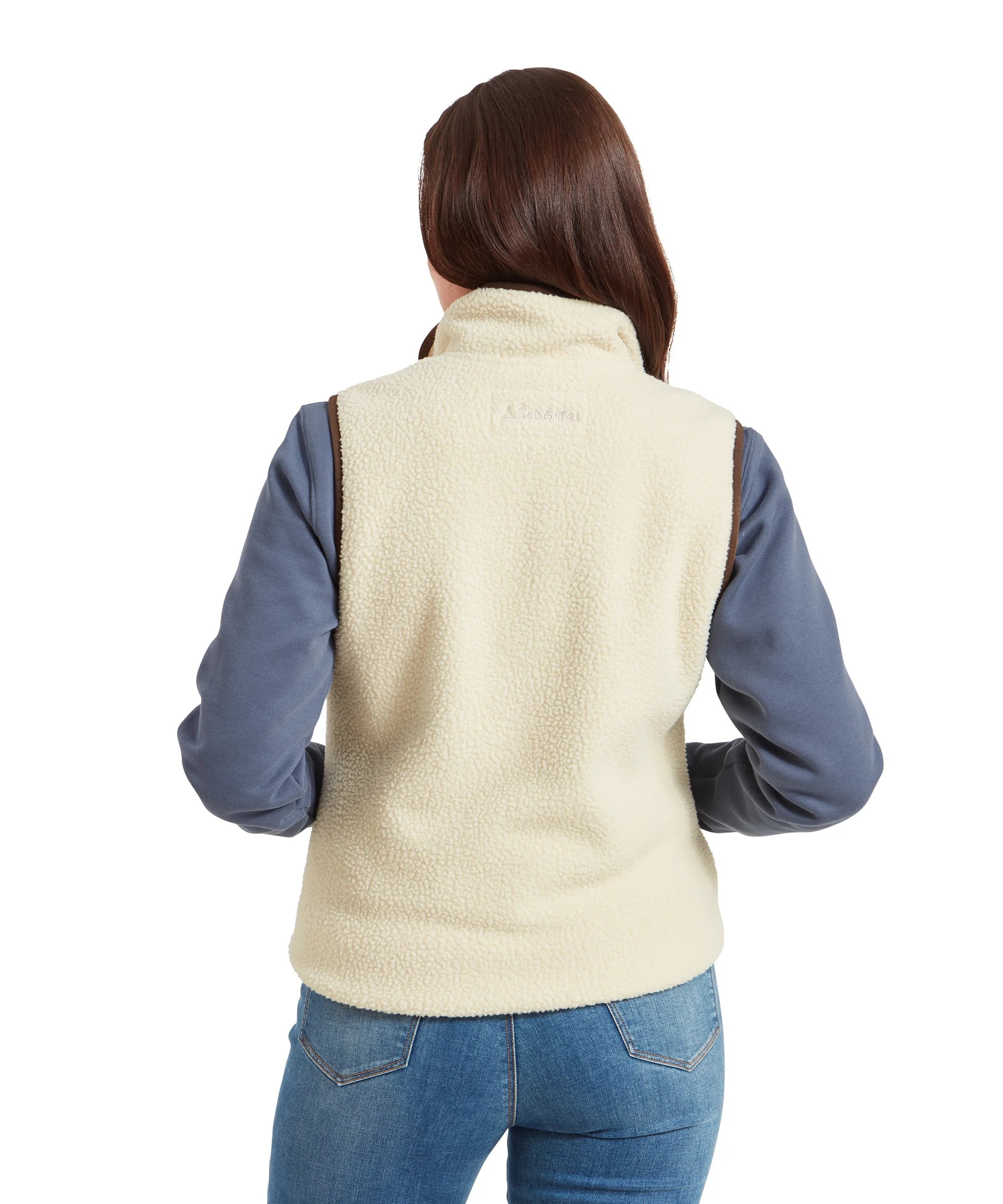 Lyndon Retro Fleece Gilet - Ecru - Image 5