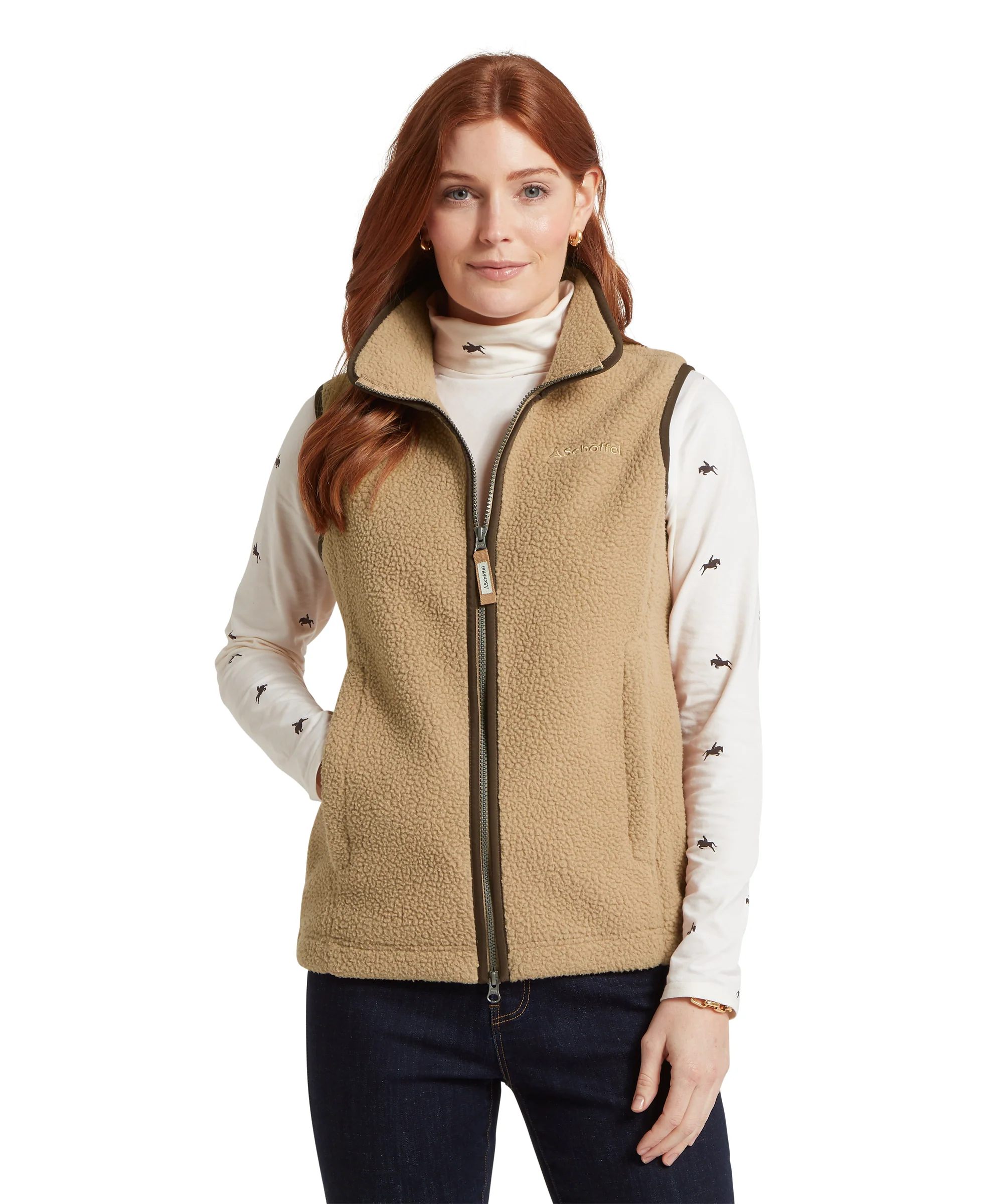 Lyndon Retro Fleece Gilet - Tan - Image 3
