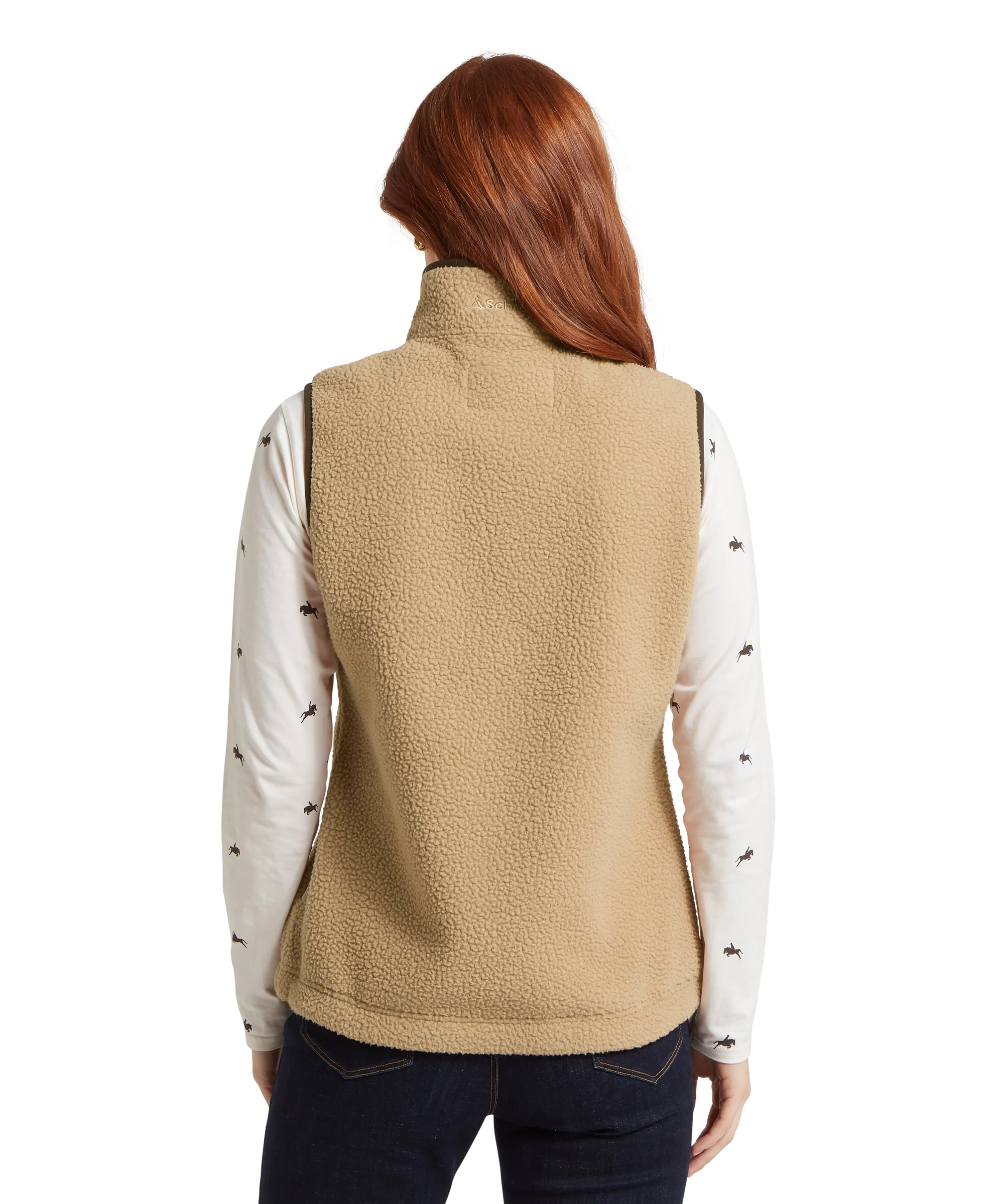 Lyndon Retro Fleece Gilet - Tan - Image 6