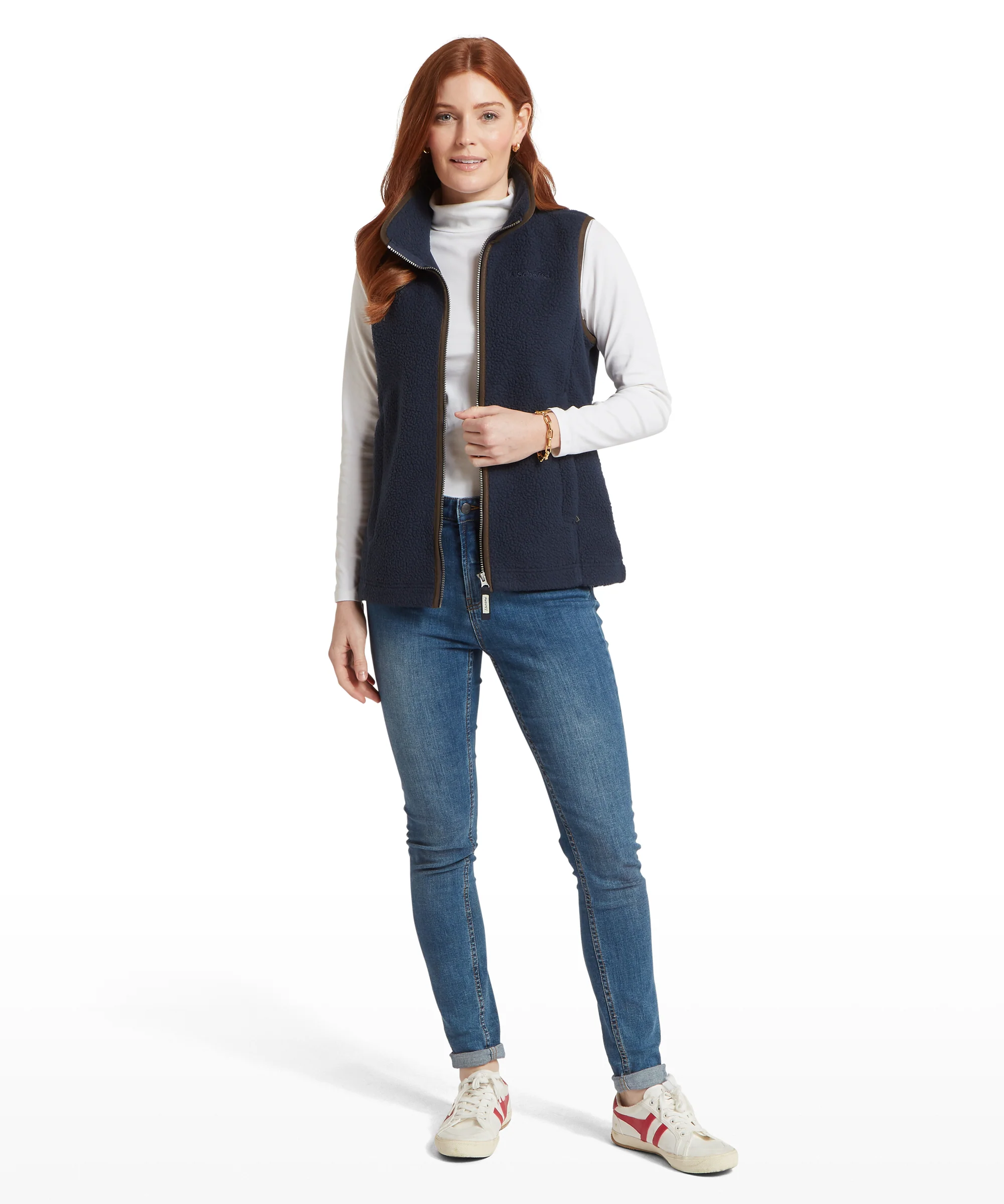 Lyndon Retro Fleece Gilet - True Navy - Image 3