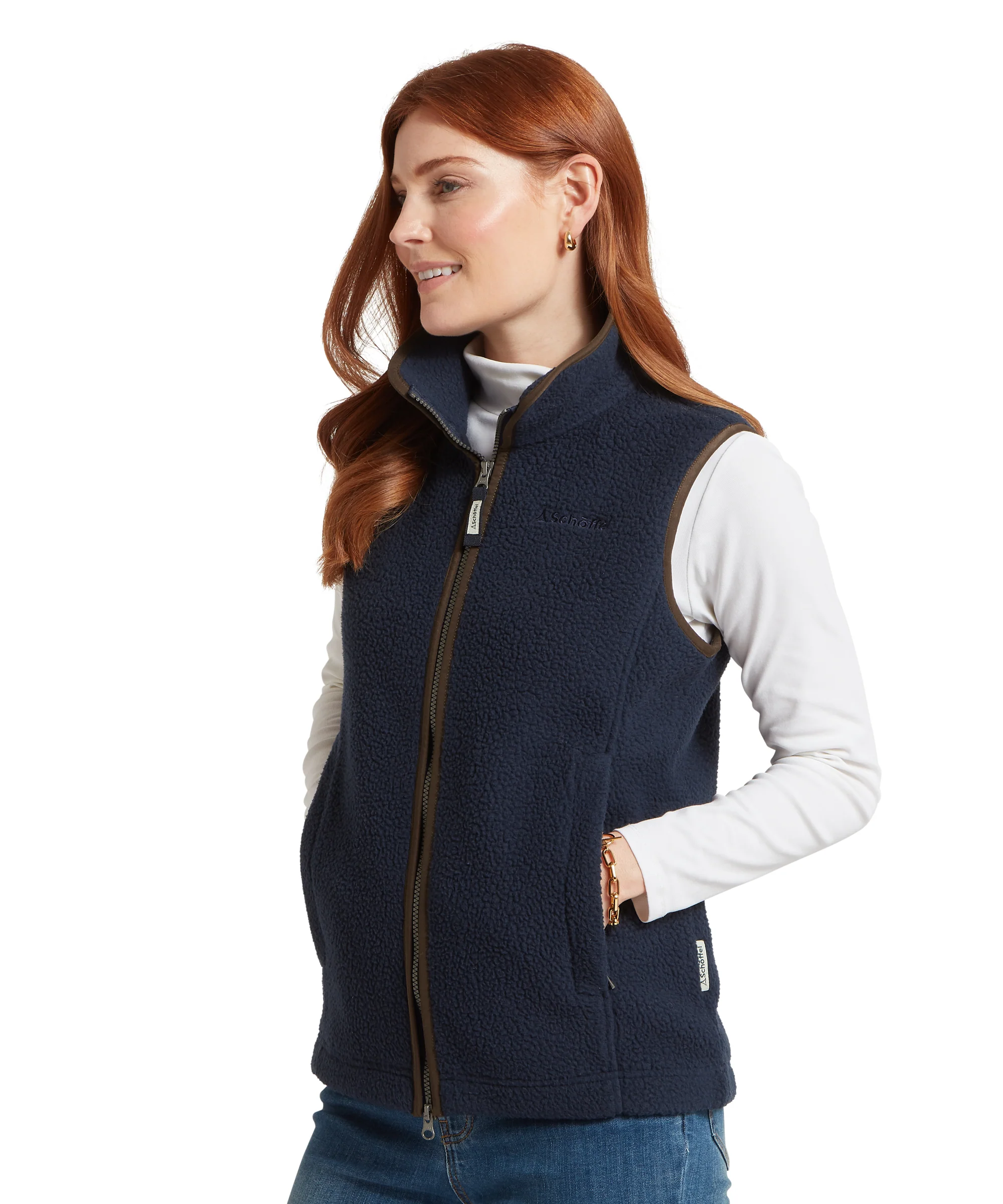 Lyndon Retro Fleece Gilet - True Navy - Image 4