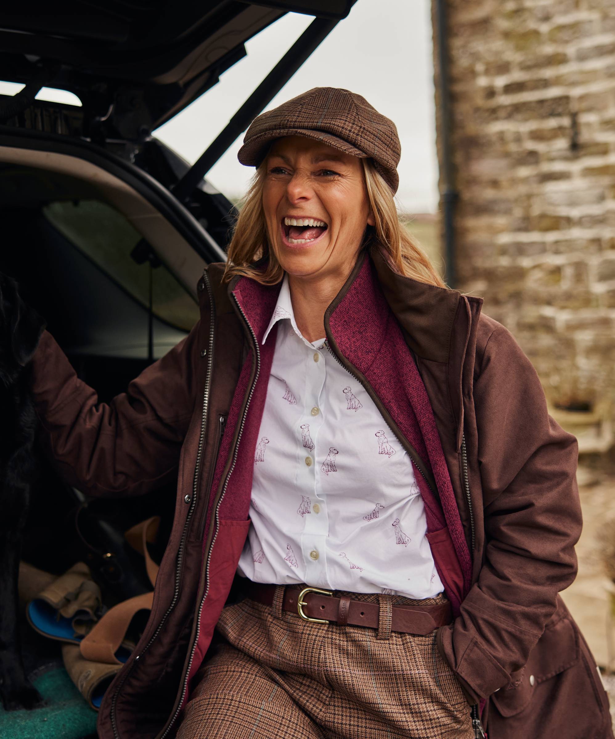 Women's Newsboy Tweed Cap - Teviot Tweed - Image 2