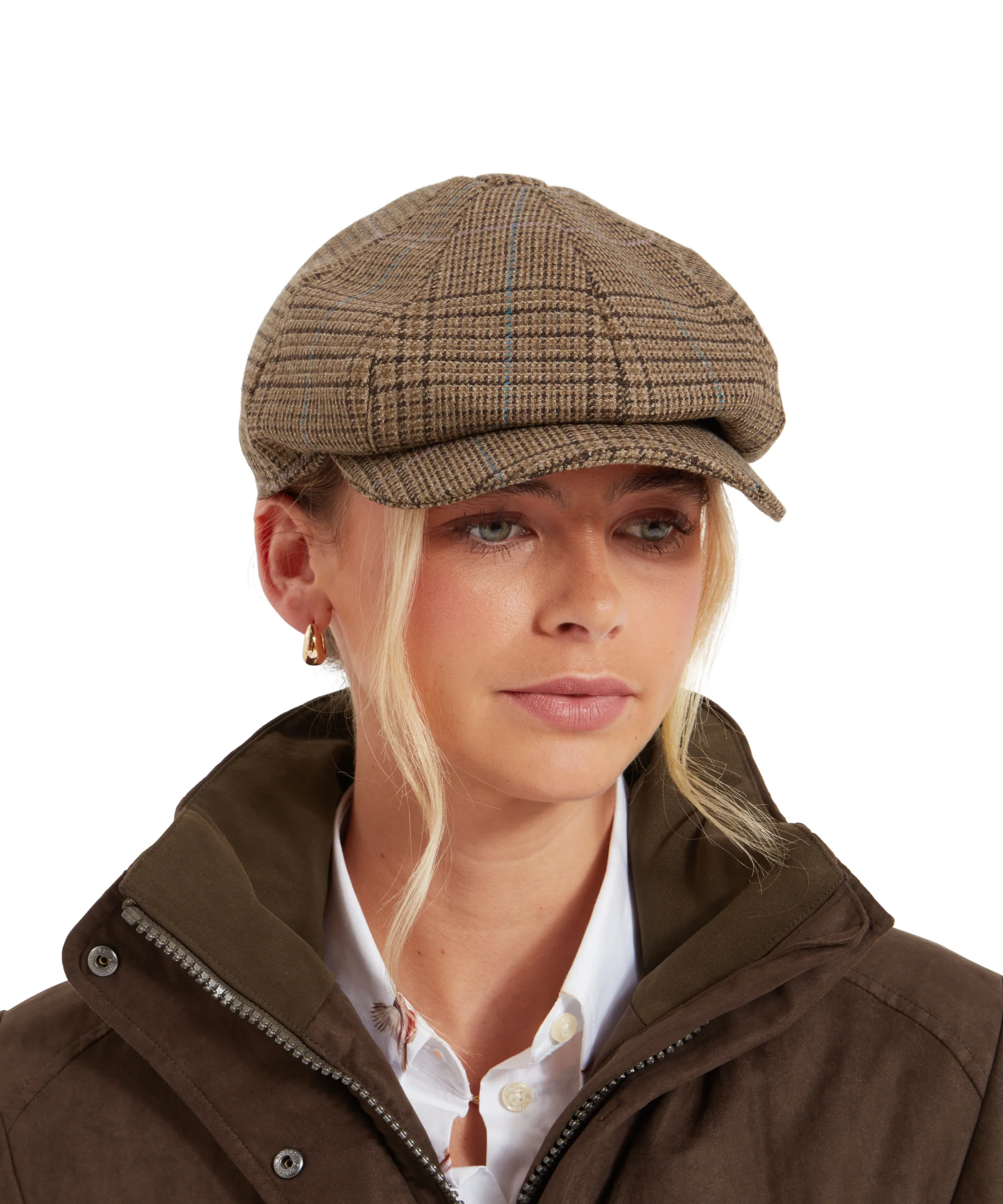 Women's Newsboy Tweed Cap - Teviot Tweed - Image 3