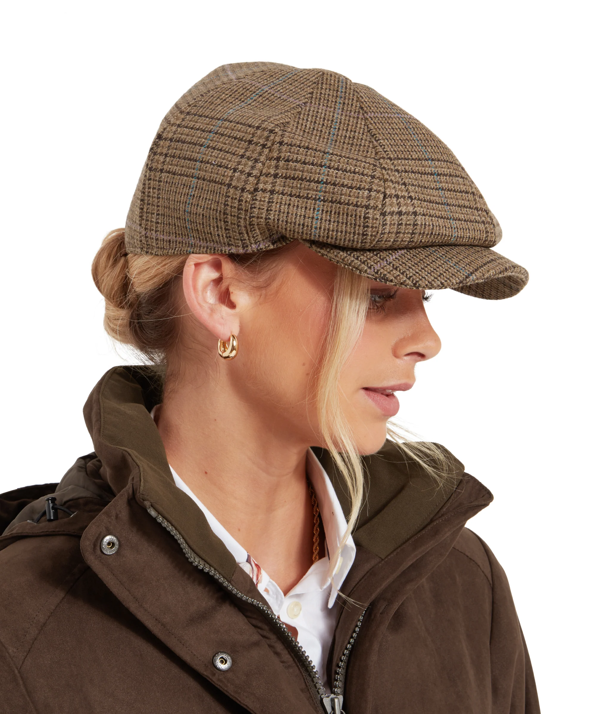 Women's Newsboy Tweed Cap - Teviot Tweed - Image 4