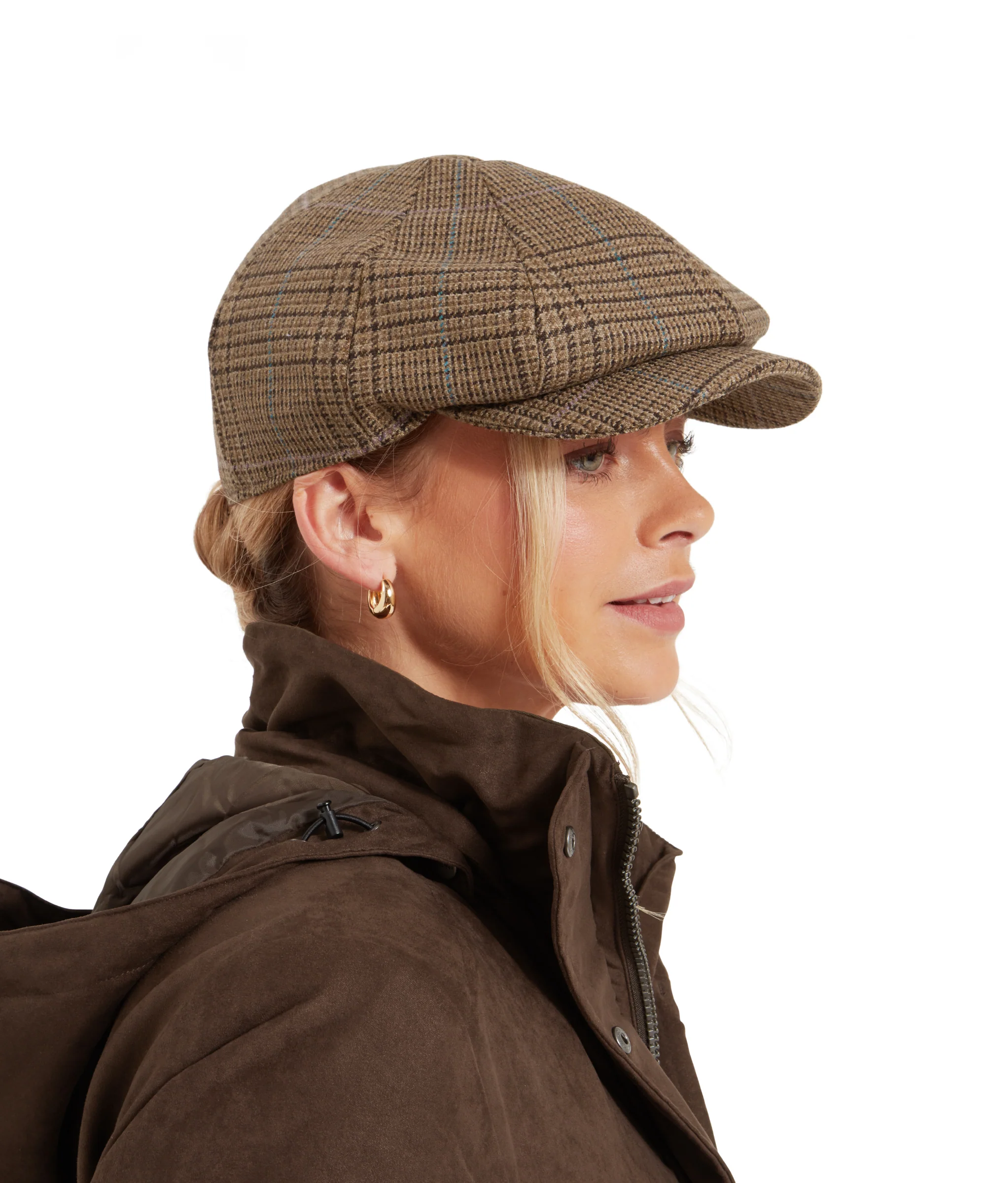 Women's Newsboy Tweed Cap - Teviot Tweed - Image 5