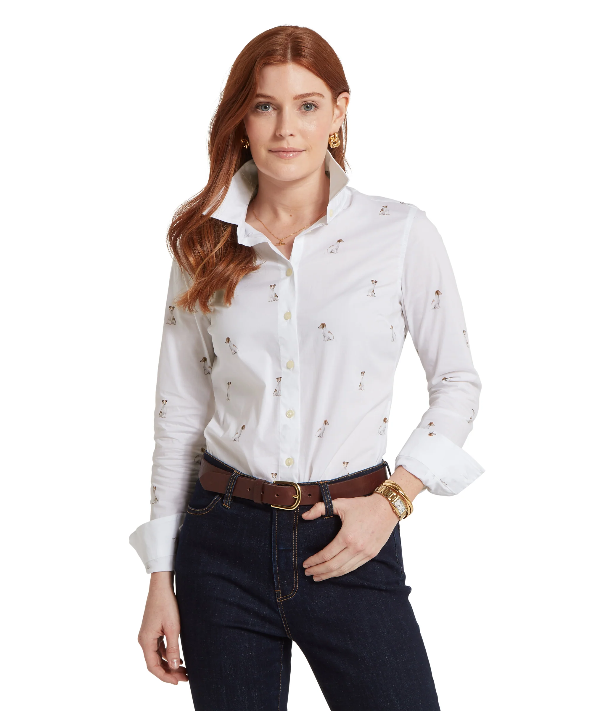 Norfolk Shirt - Jack Russel Print - Image 2