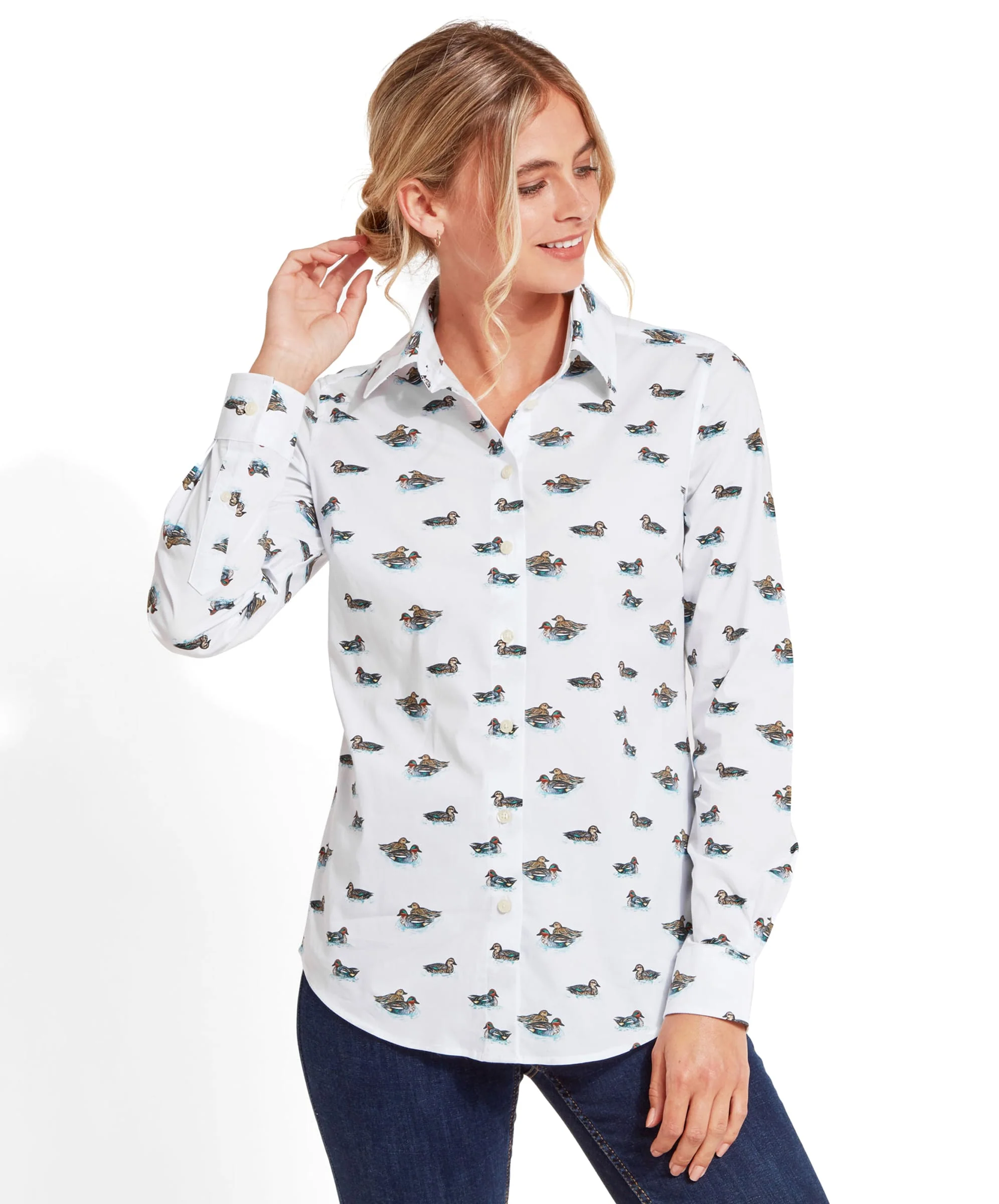 Norfolk Shirt - Teal Print - Image 2