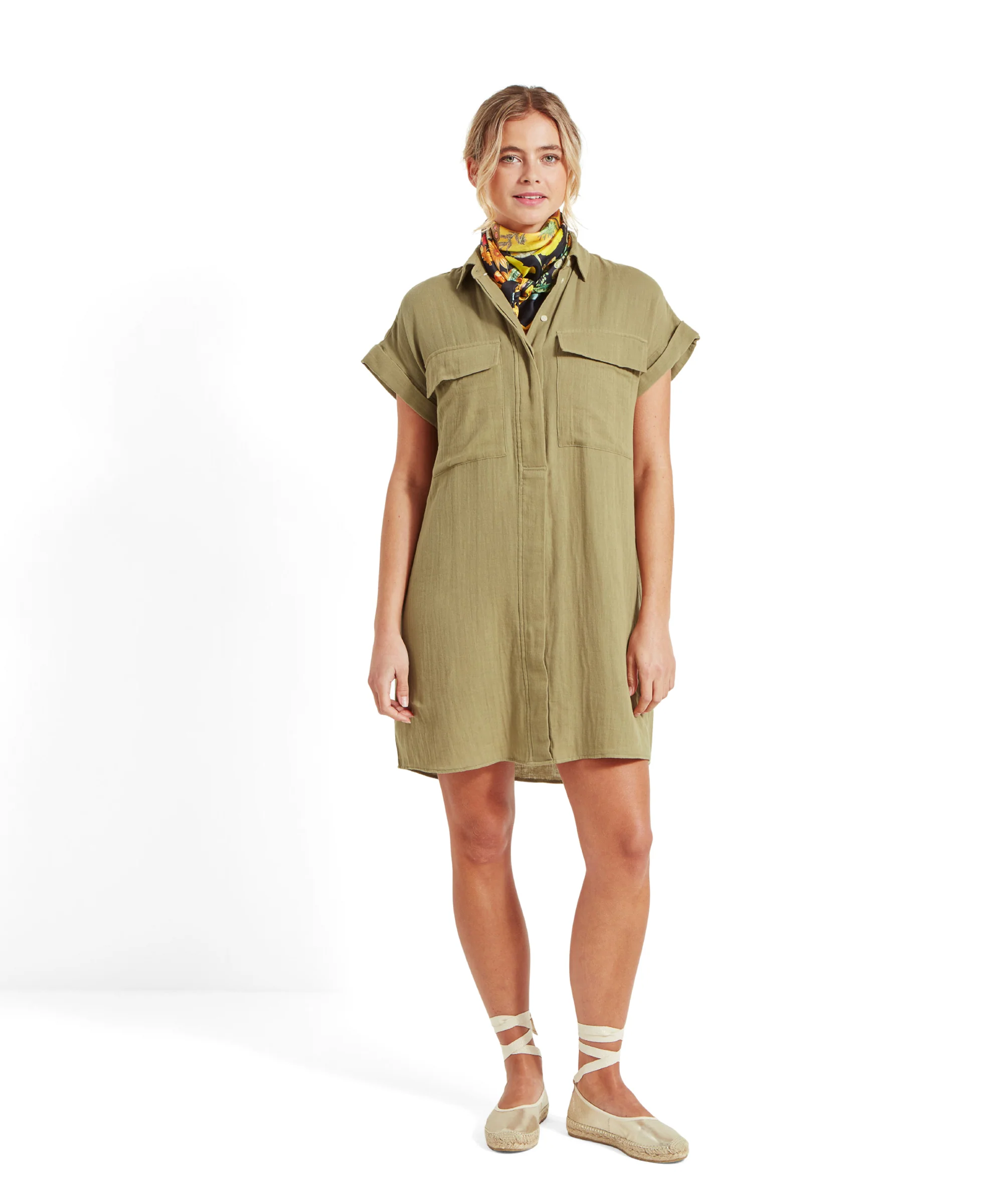 Olive Dress - Light Khaki Green - Image 10