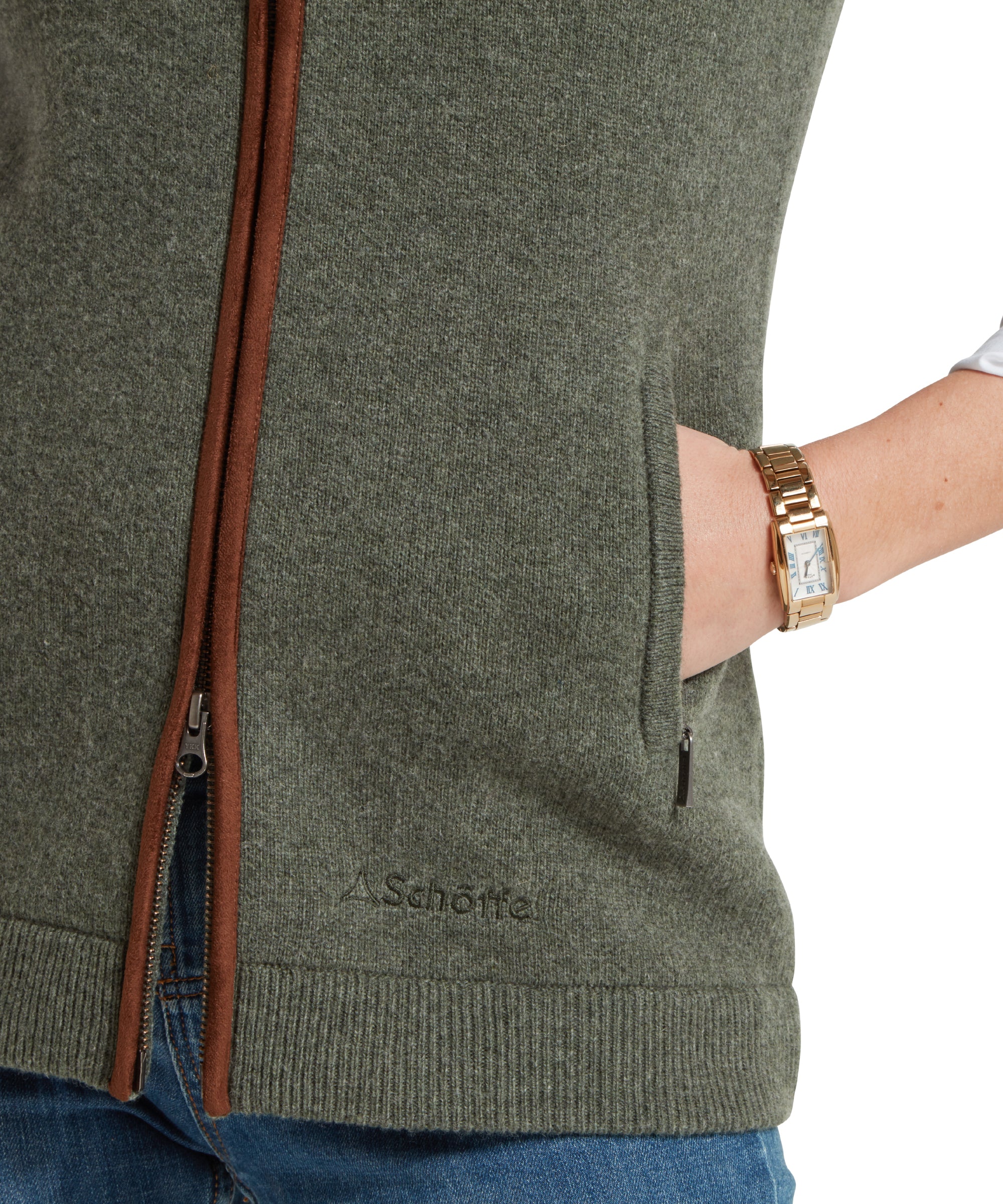 Women's Orkney Merino Gilet - Cedar Green - Image 8