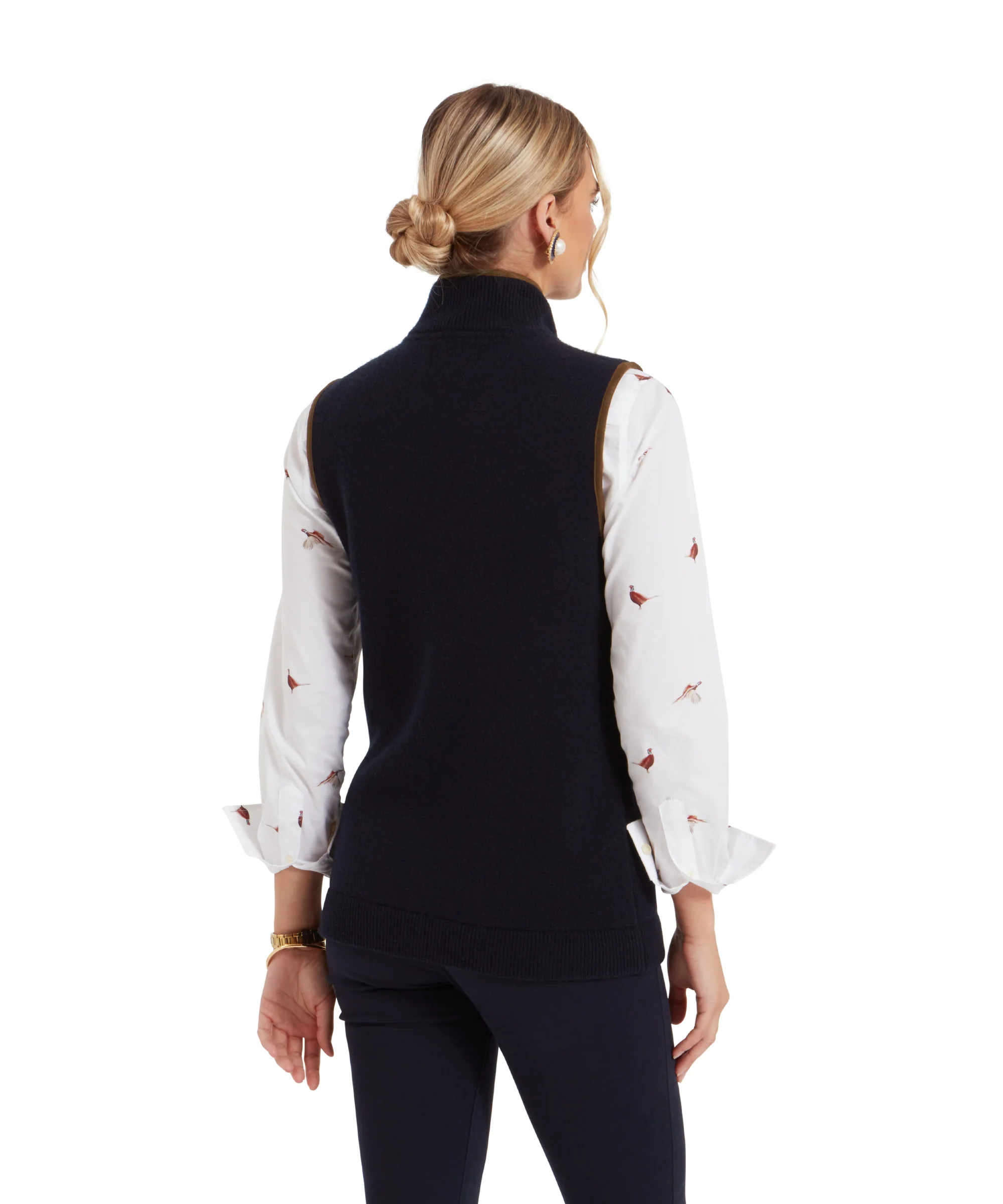 Orkney Merino Gilet - Navy - Image 5