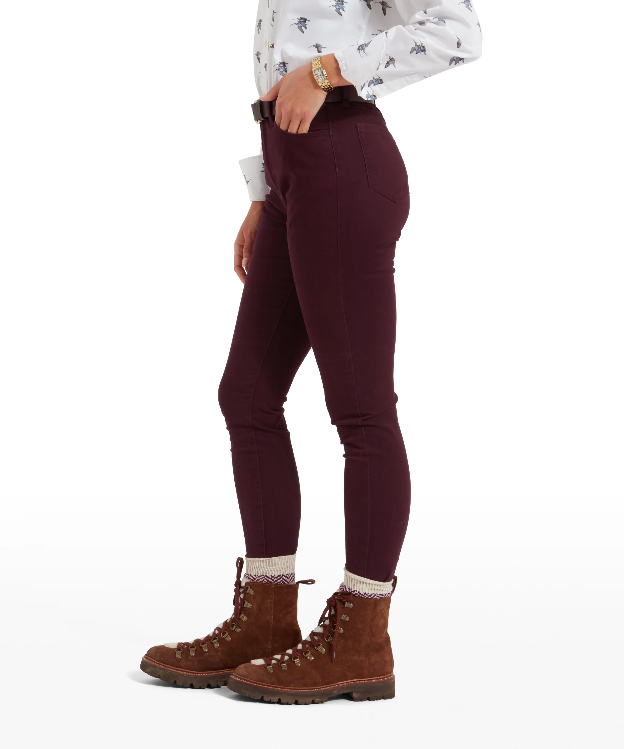Poppy Jeans - Deep Plum - Image 4