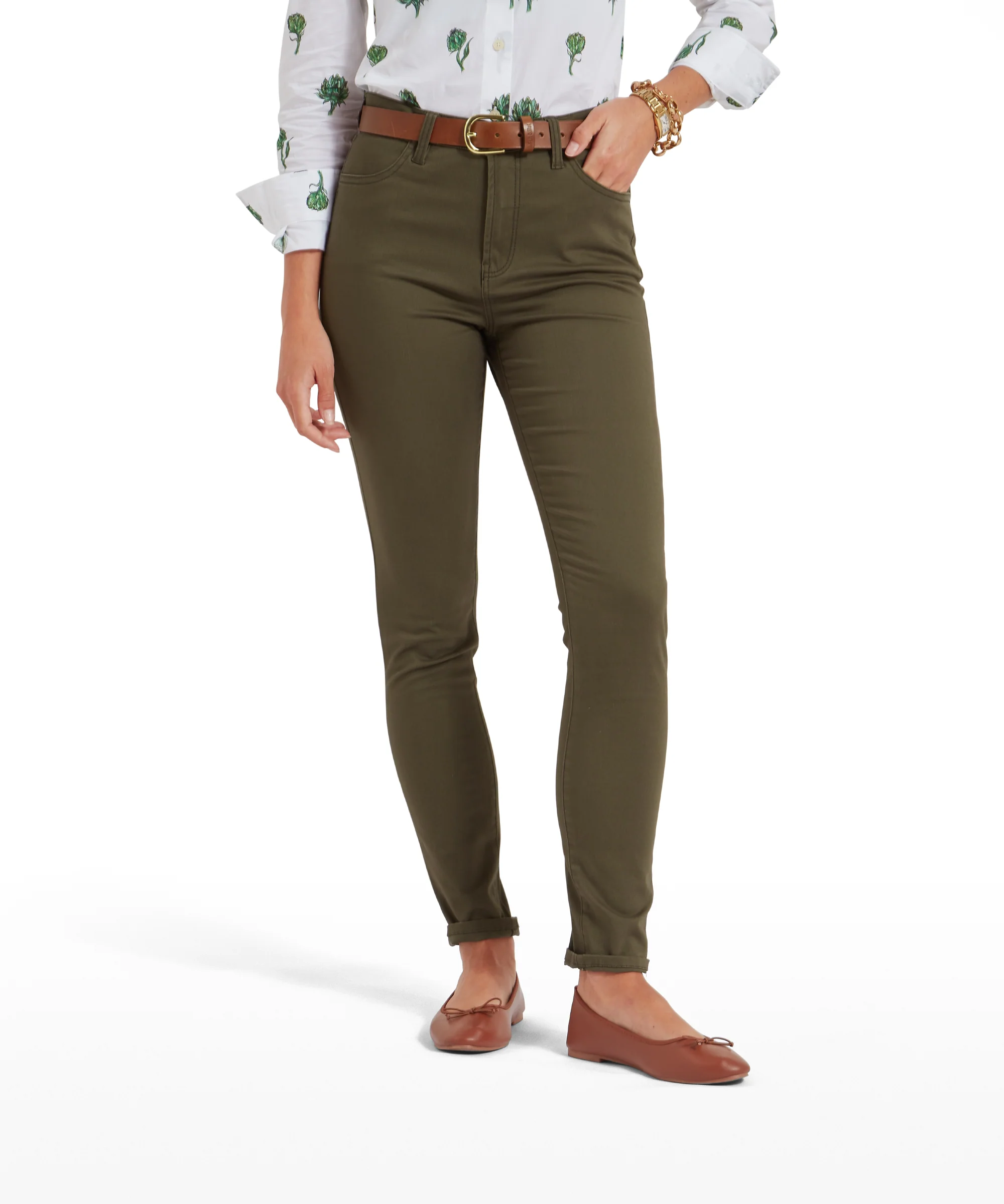 Poppy Jeans - Loden Green - Image 2