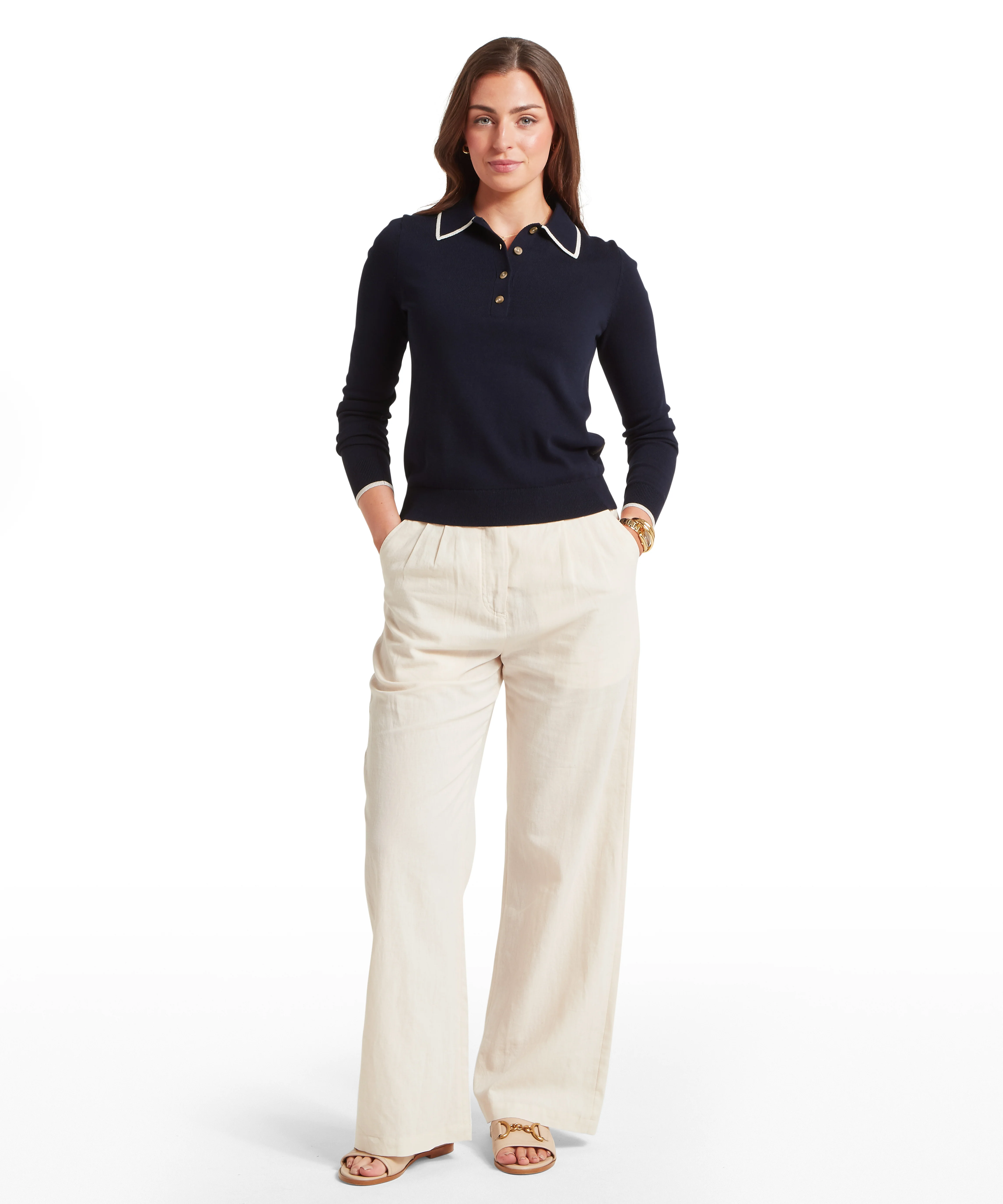 Portloe Jumper - Navy/Dove - Image 3