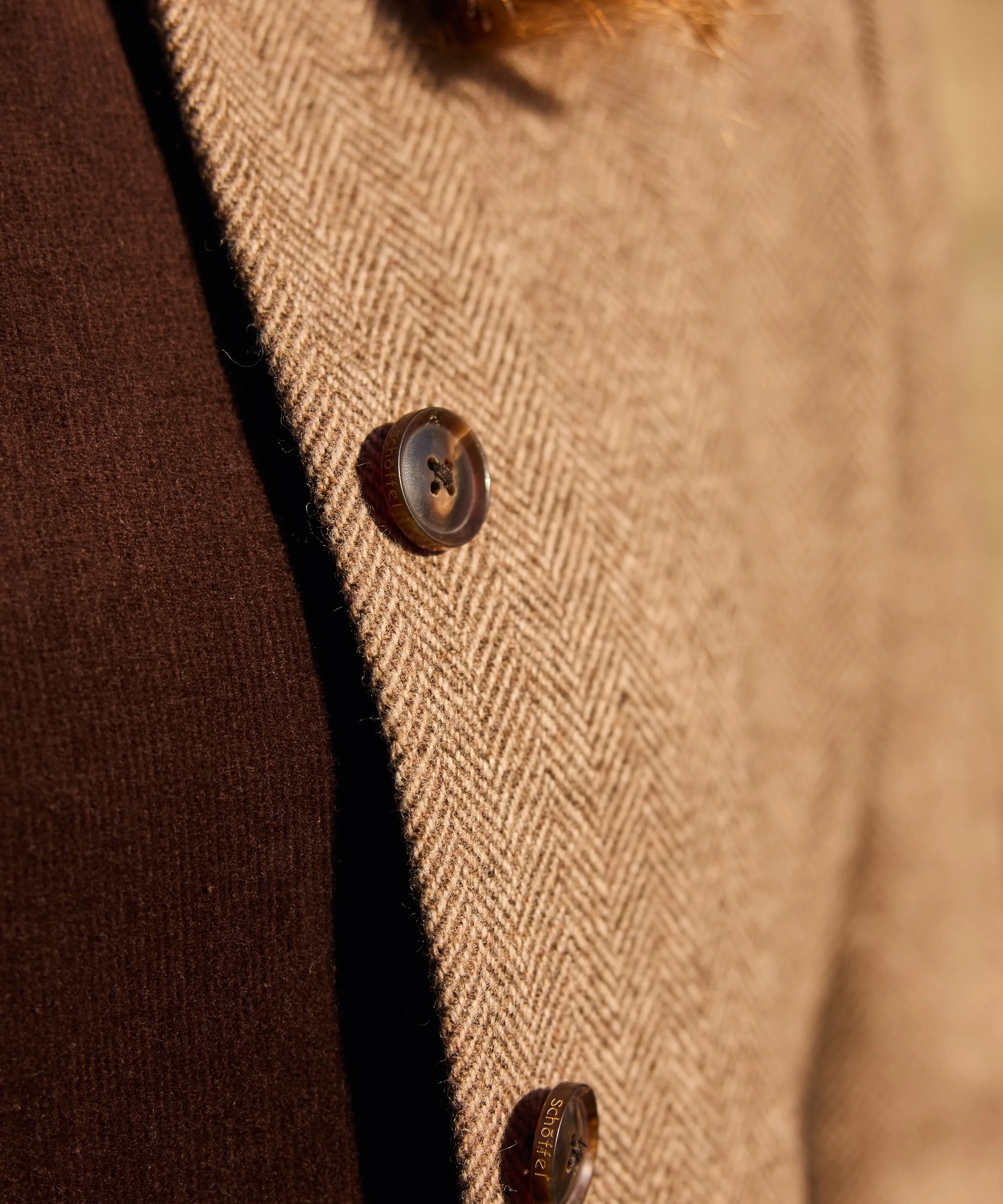 Portree Tweed Jacket - Cobblestone Herringbone Tweed - Image 13