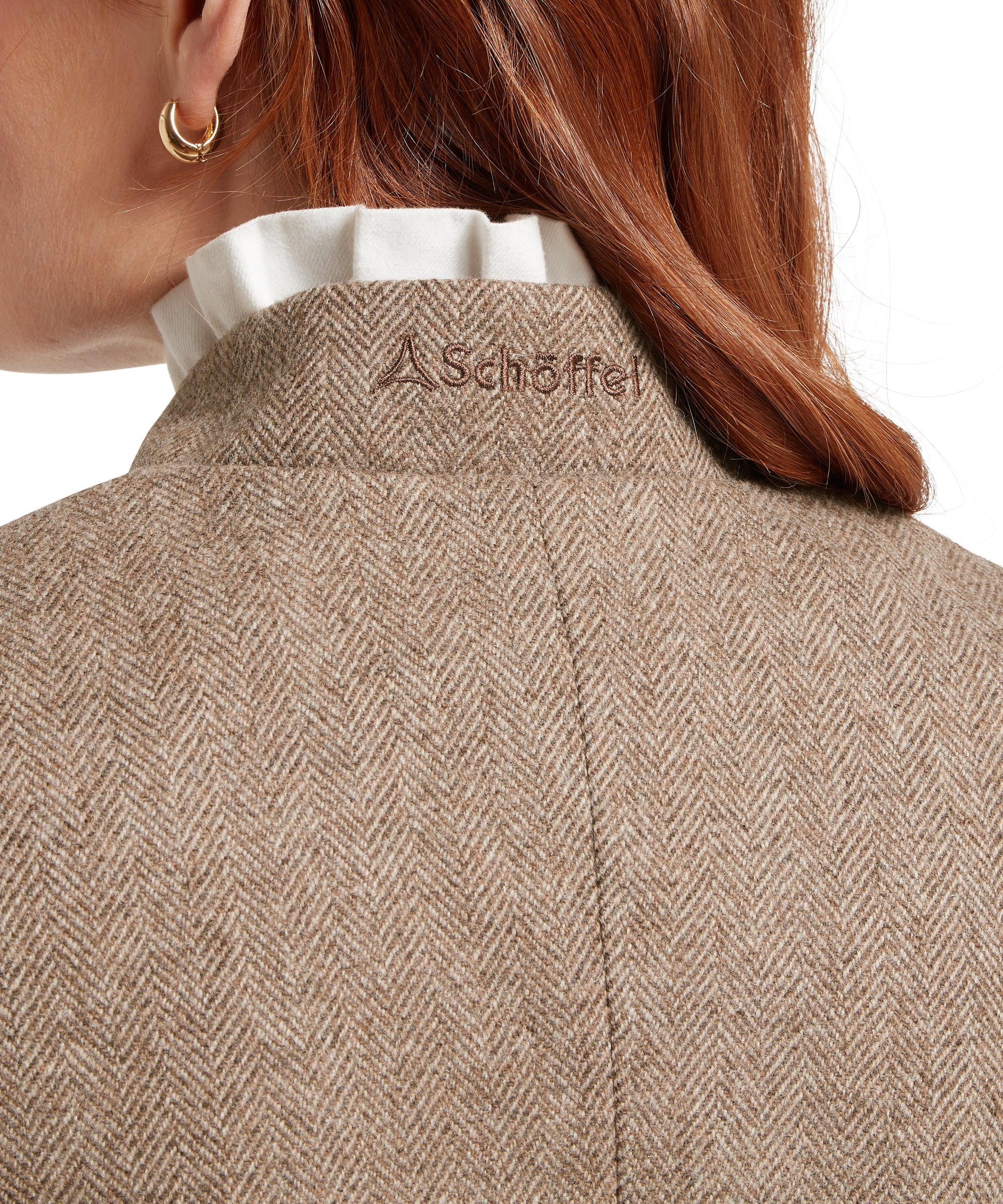 Portree Tweed Jacket - Cobblestone Herringbone Tweed - Image 7
