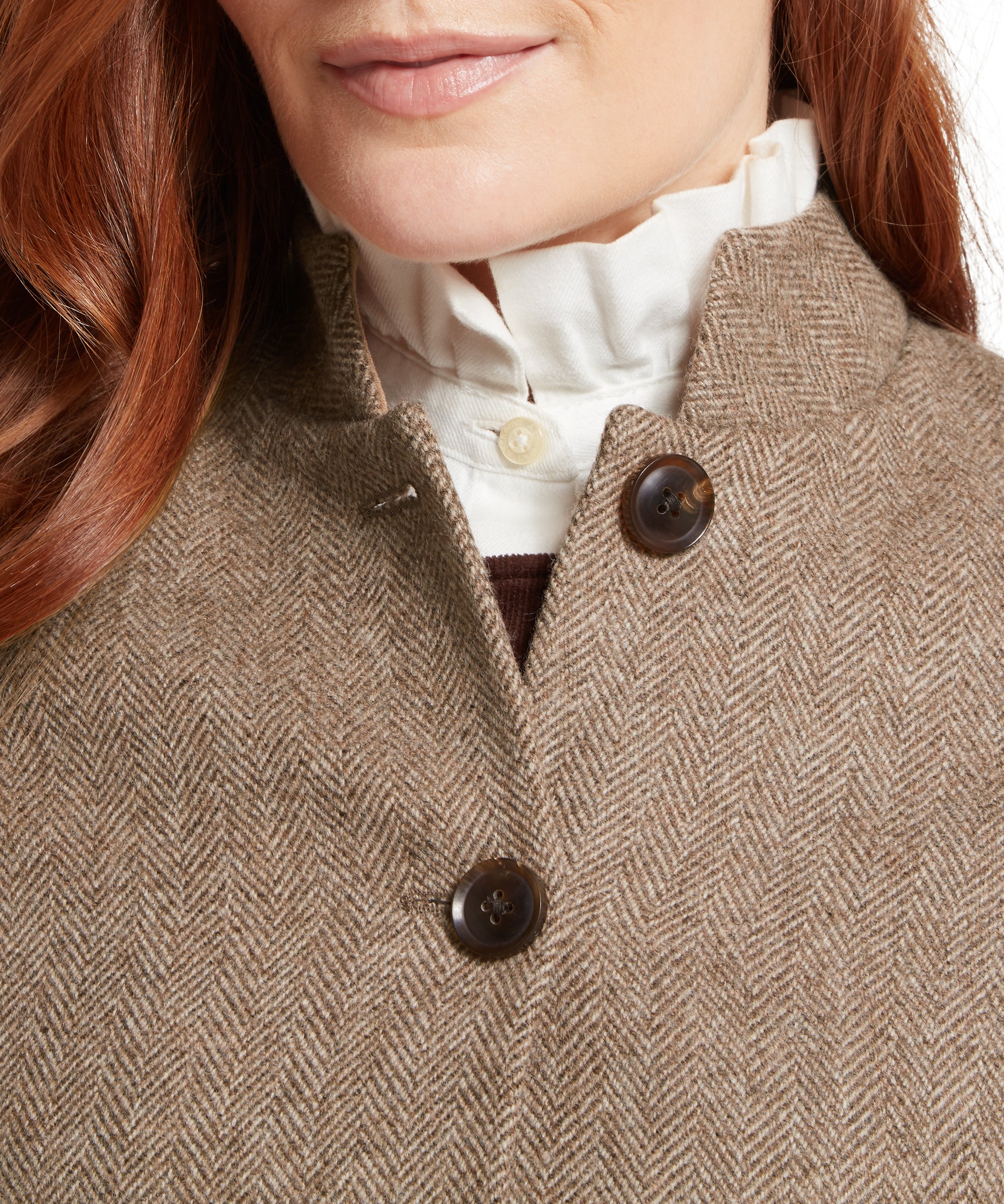Portree Tweed Jacket - Cobblestone Herringbone Tweed - Image 8