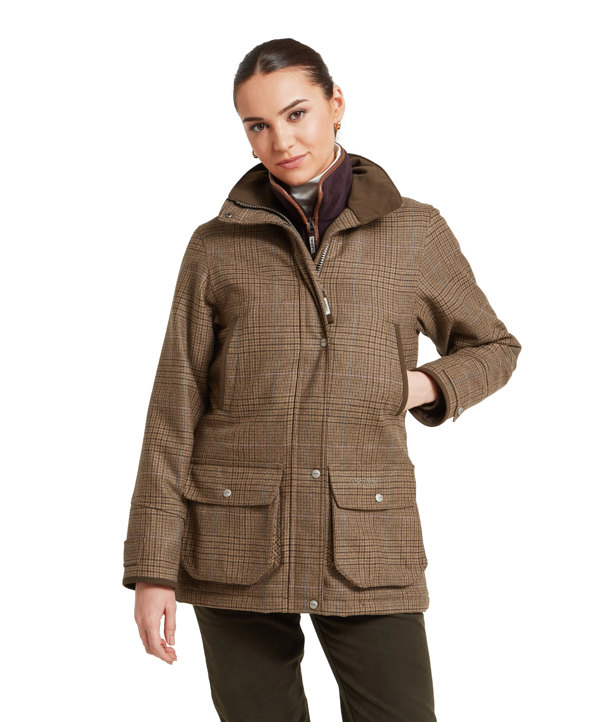 Women's Ptarmigan Tweed Coat - Teviot Tweed - Image 3