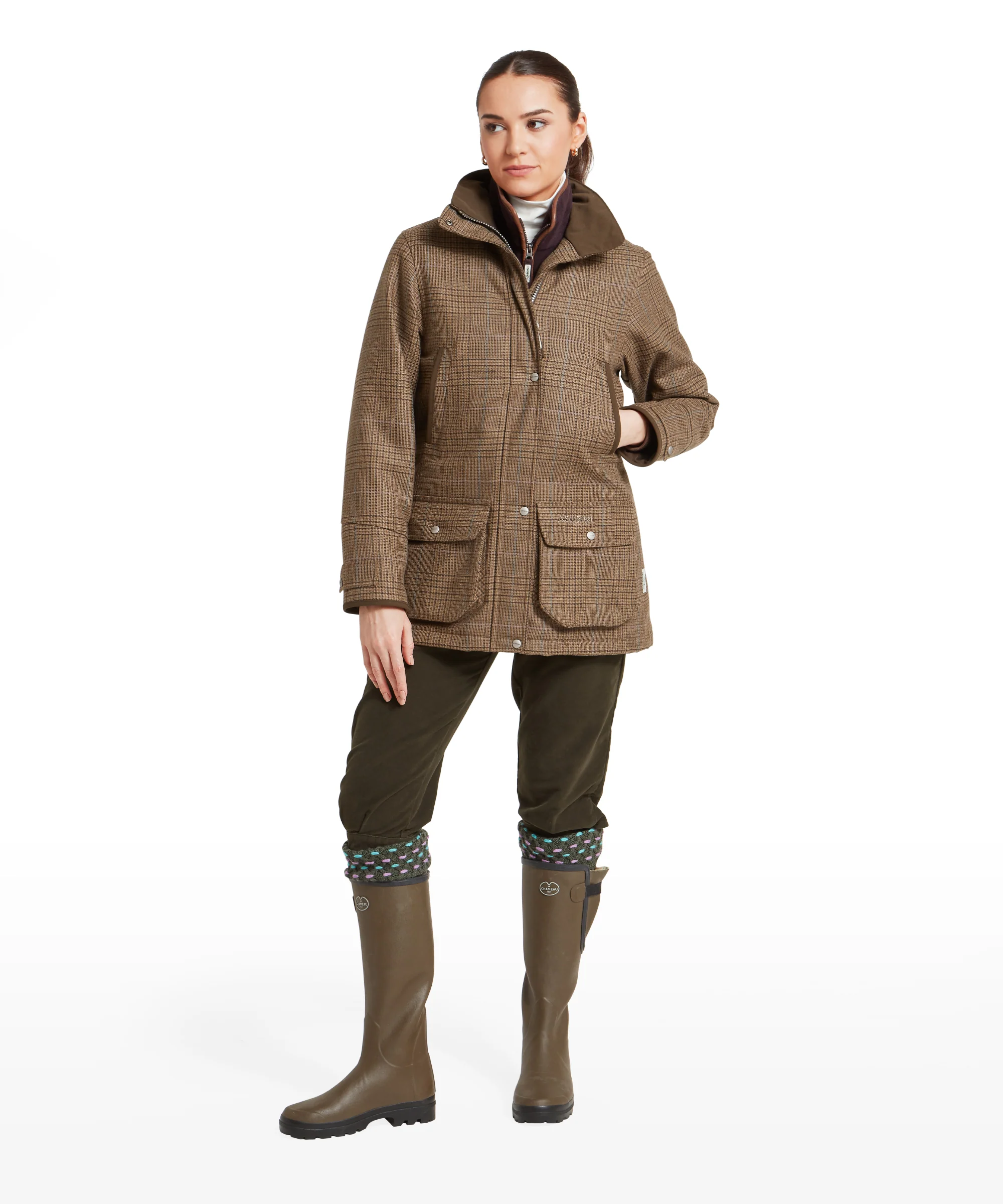 Women's Ptarmigan Tweed Coat - Teviot Tweed - Image 4