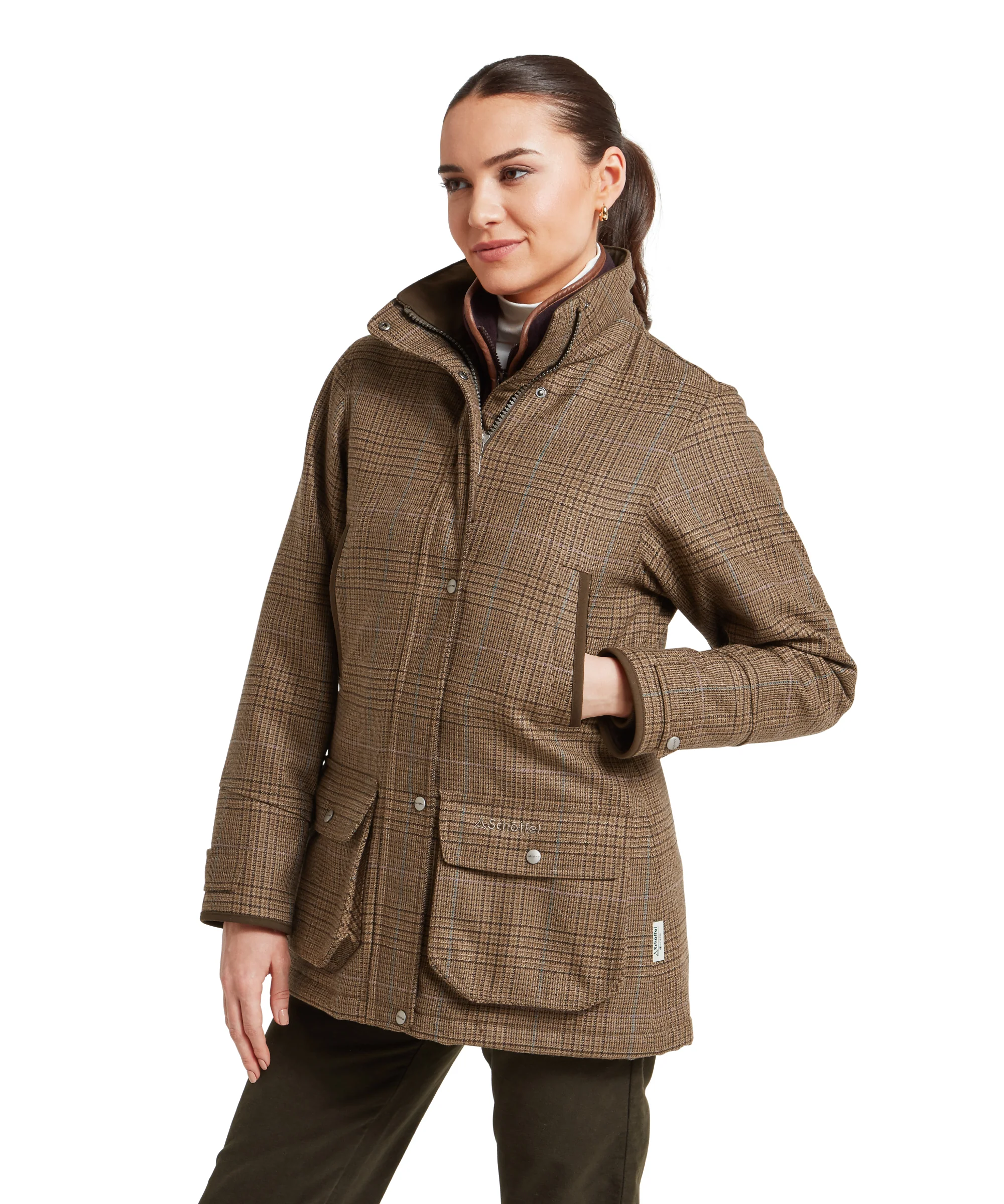 Women's Ptarmigan Tweed Coat - Teviot Tweed - Image 5