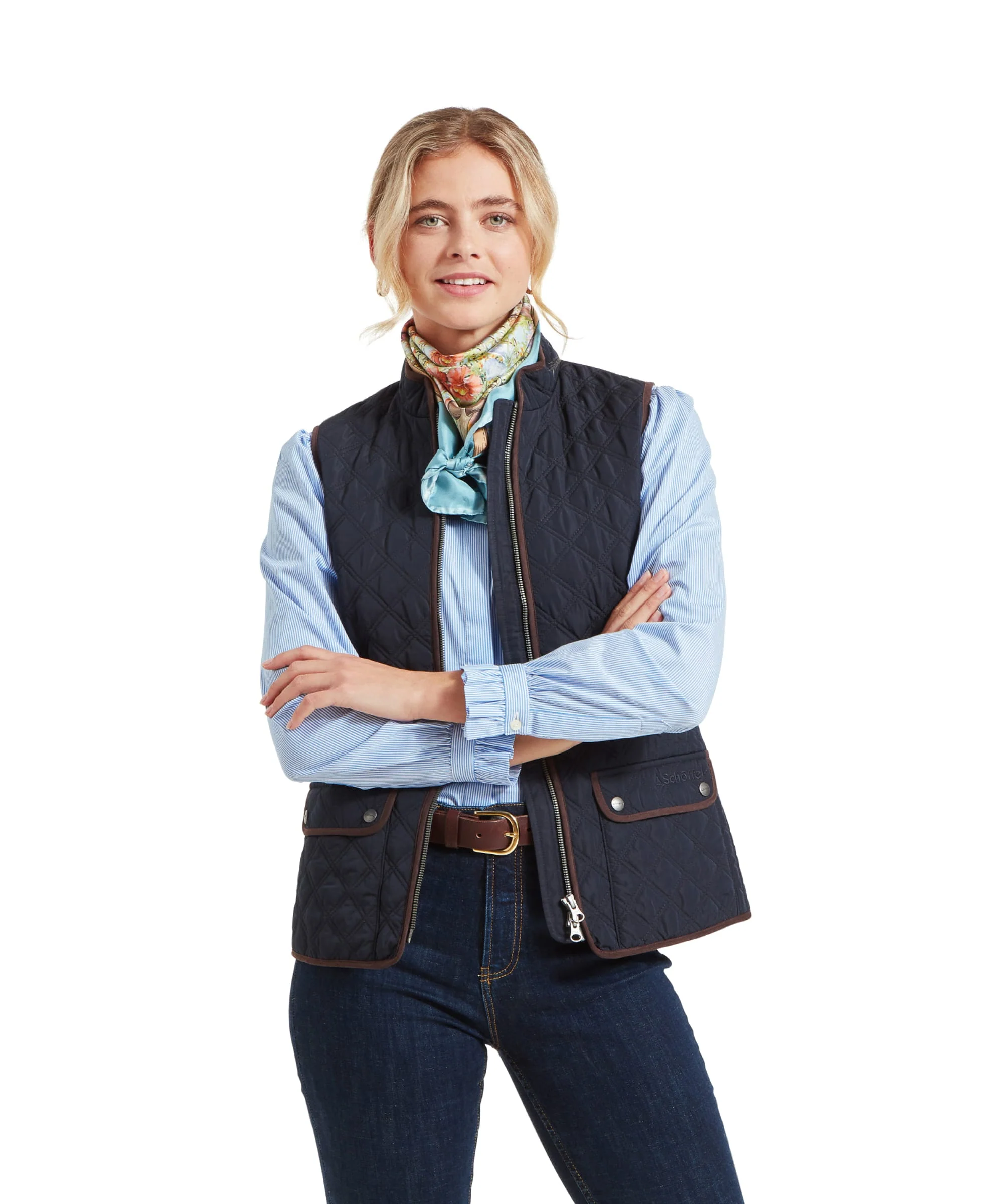 Women's Quilt Gilet - Midnight - Image 2