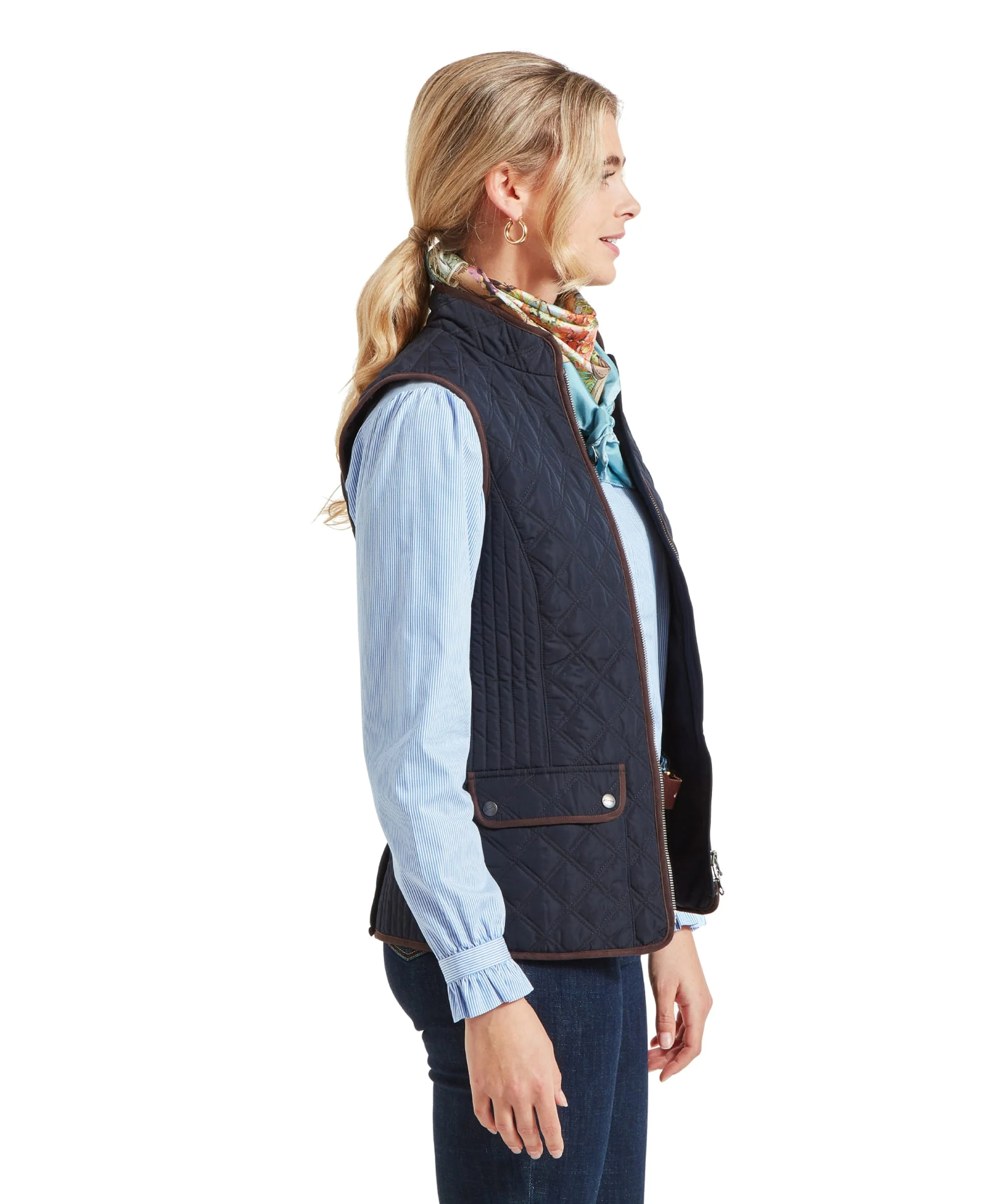 Women's Quilt Gilet - Midnight - Image 4
